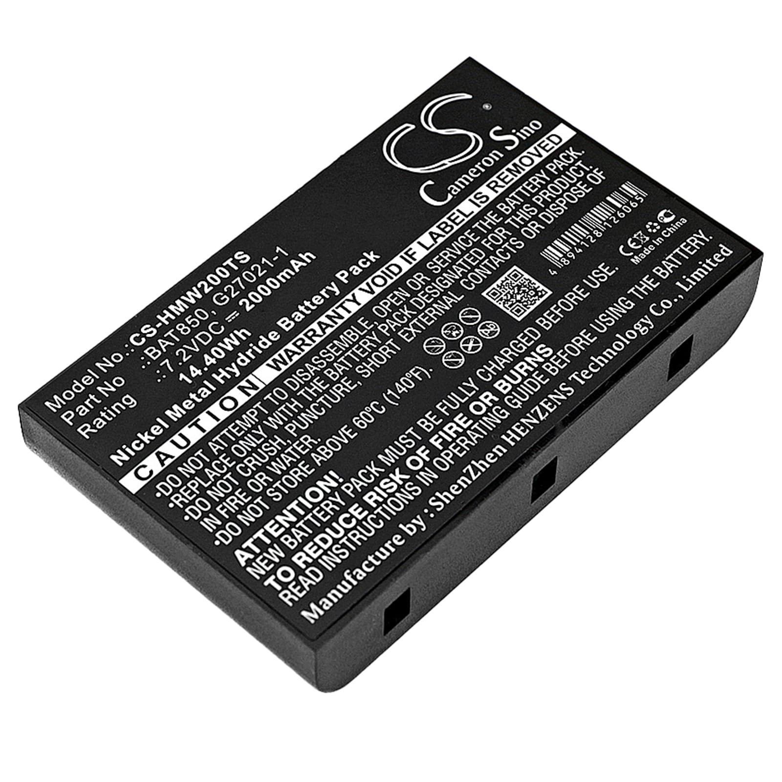 Batteri til trådløst headset til HME MB-basestationer, WS200, Pro 850 Intercom osv.