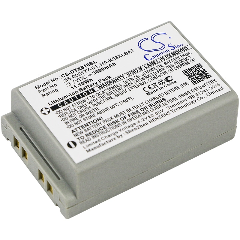 Batteri til stregkodescanner til Casio DT-X8, DT-X8-10E, DT-X8-20E osv.