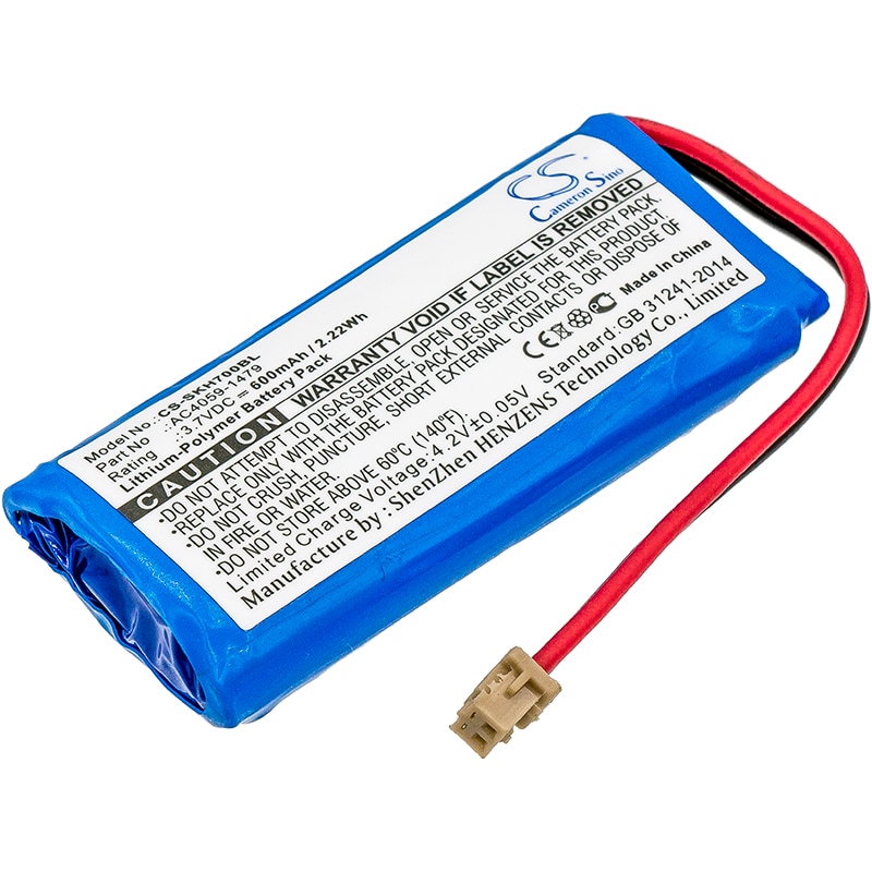 Batteri til stregkodescanner til Socket Mobile CHS 7Qi, CHS 7X, CHS 7Xi og andre.