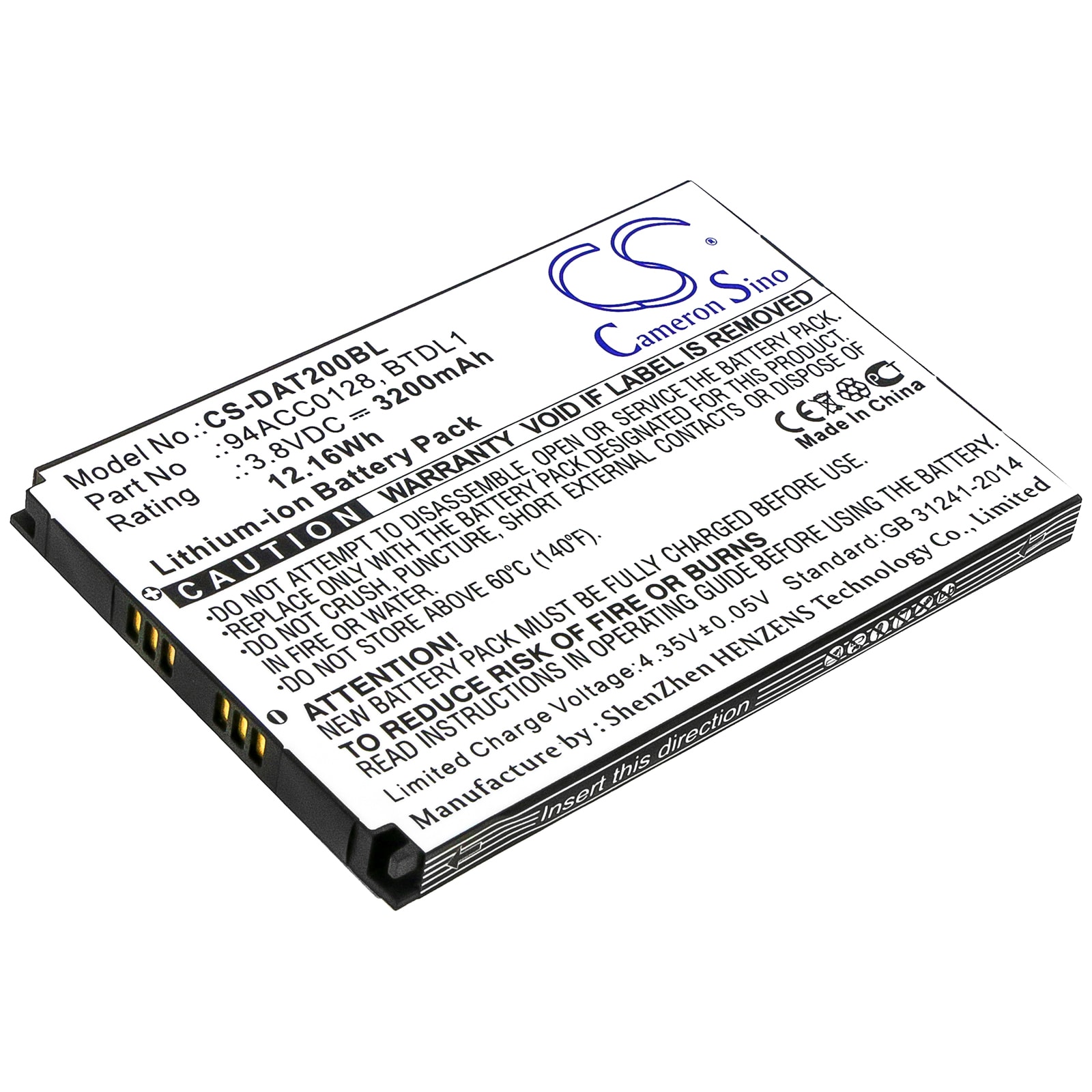Batteri til stregkodescanner til Datalogic Axist, DL-Axist
