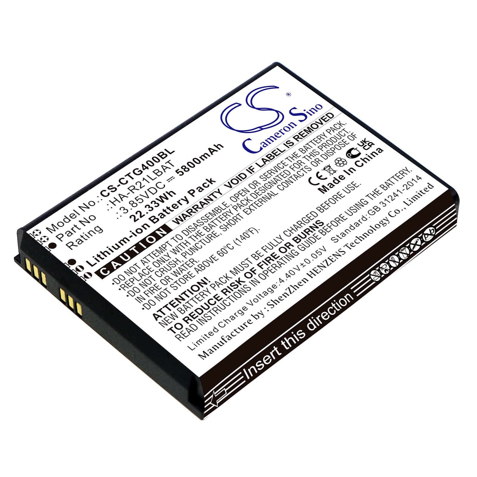 Batteri til stregkodescanner til Casio IT-G400