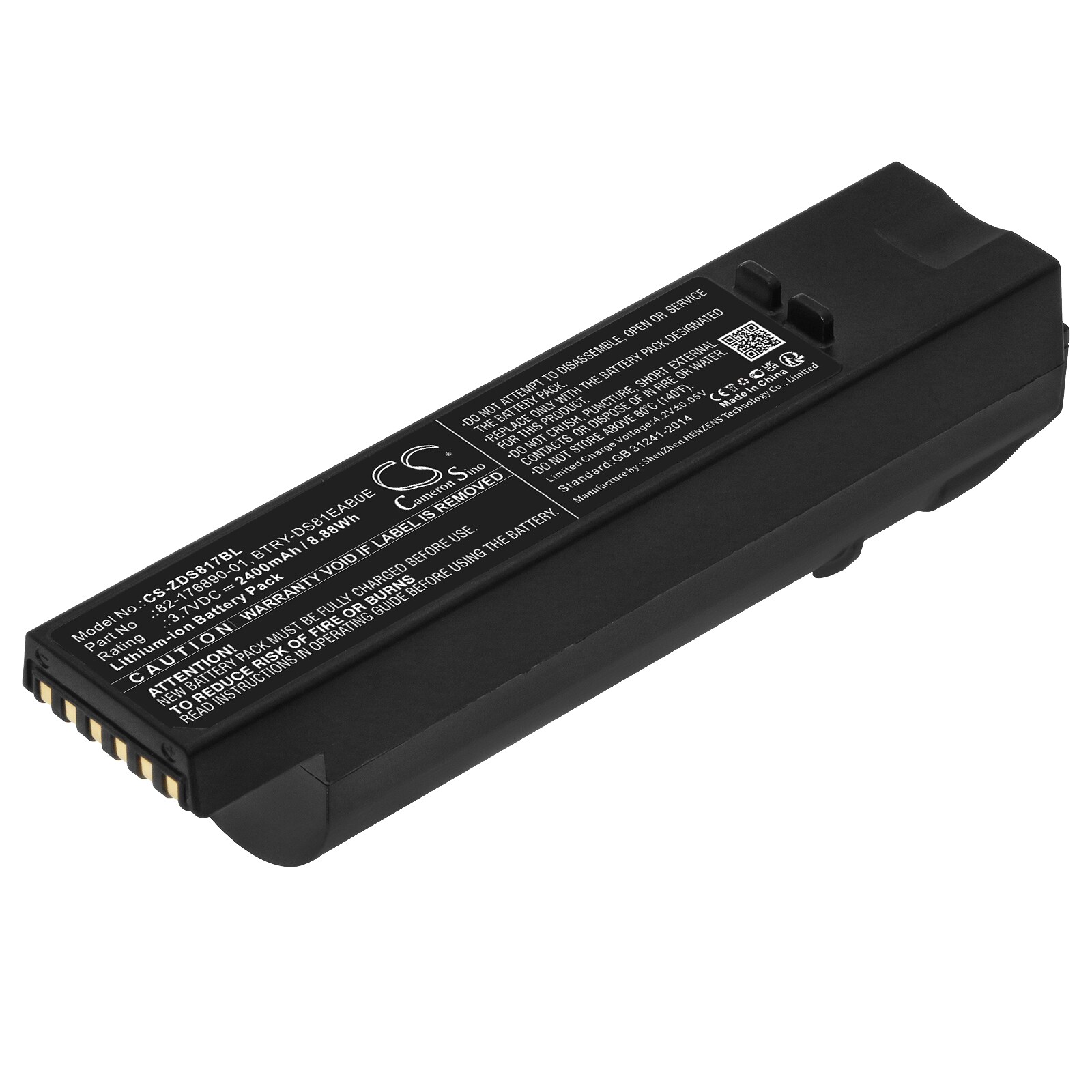 Batteri til stregkodescanner til Zebra DS8178, DS8100, DS8170