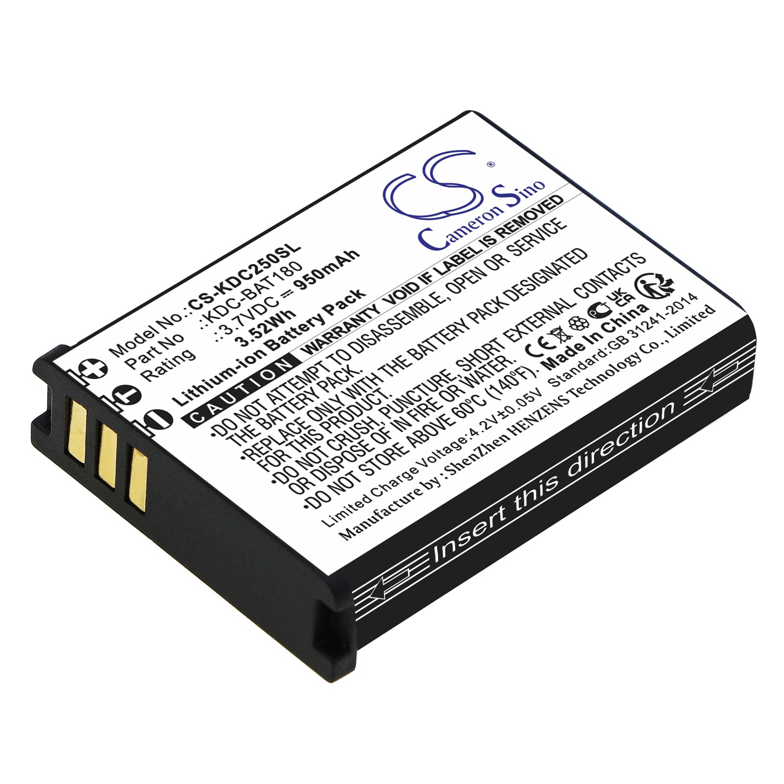 Batteri til stregkodescanner til KOAMTAC KDC-250, KDC-300