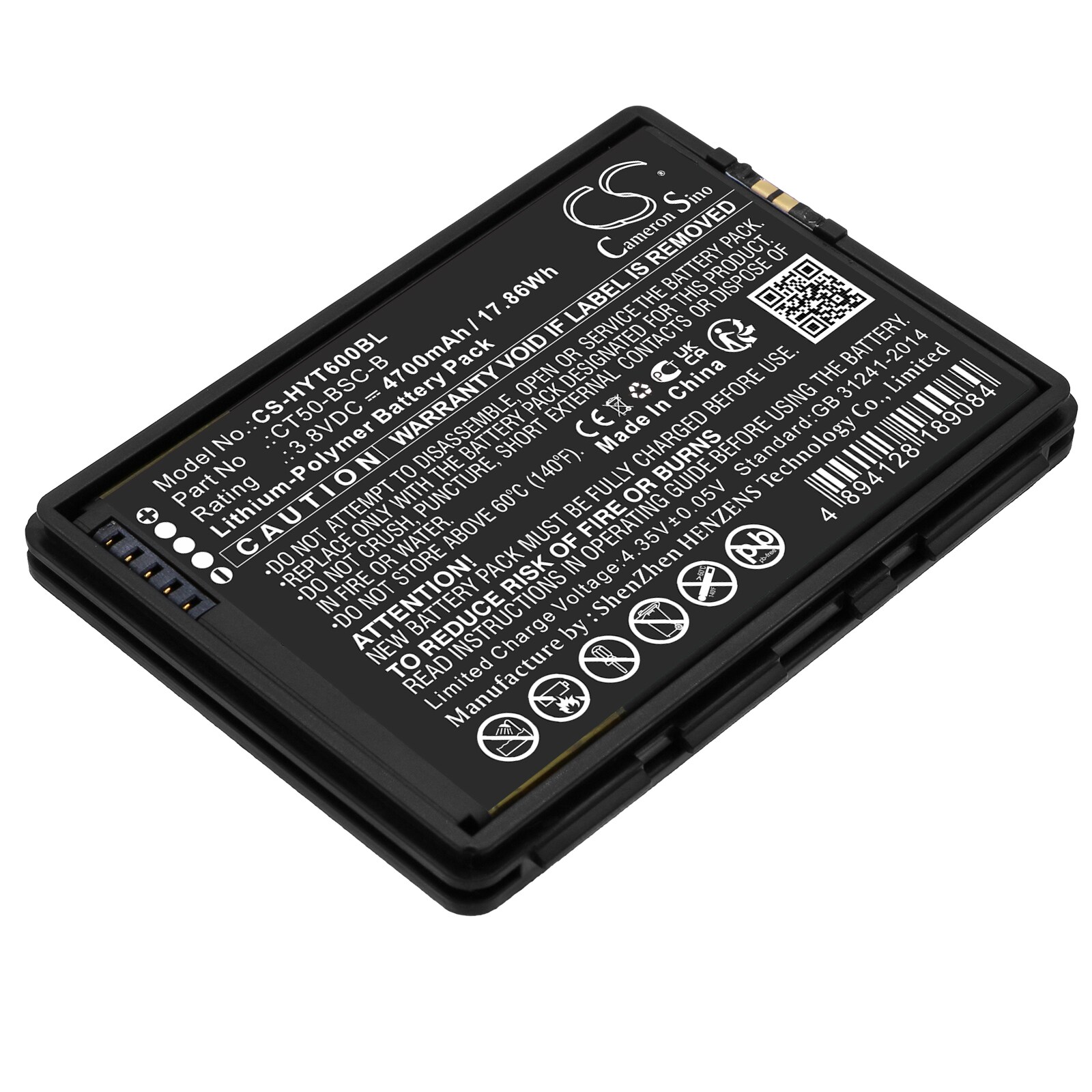 Batteri til stregkodescanner til Honeywell Dolphin CT60, Dolphin CT65, CT50 osv.