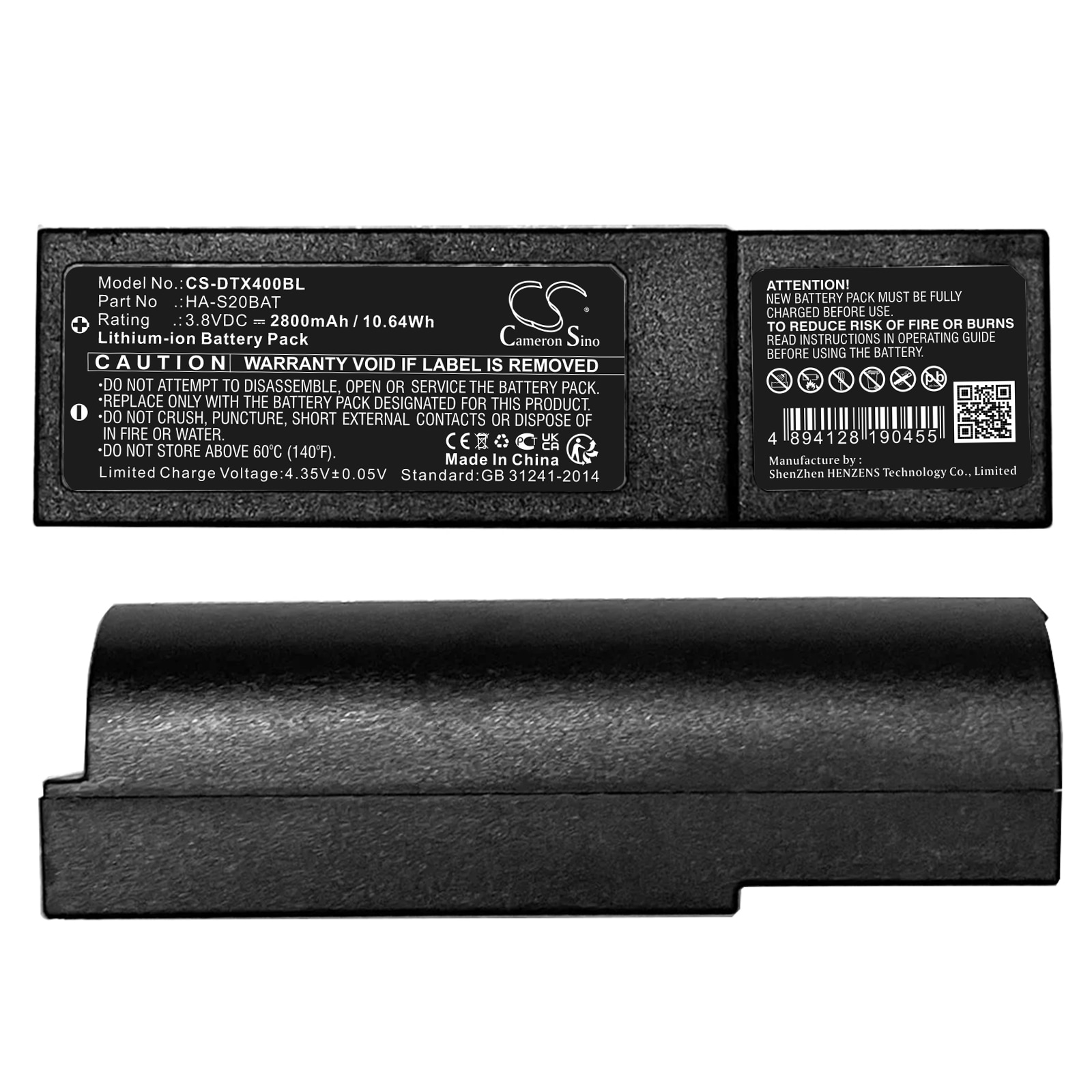 Batteri til stregkodescanner til Casio DT-X400, DT-X450