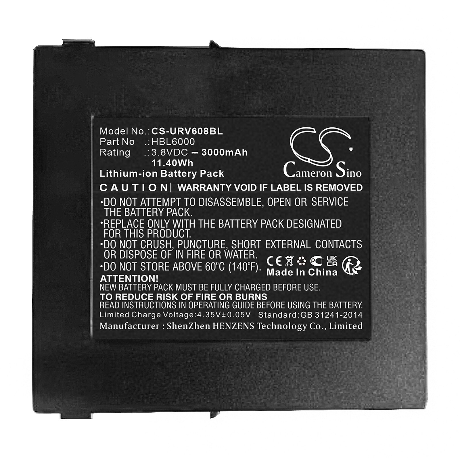 Batteri til stregkodescanner til Urovo i6080