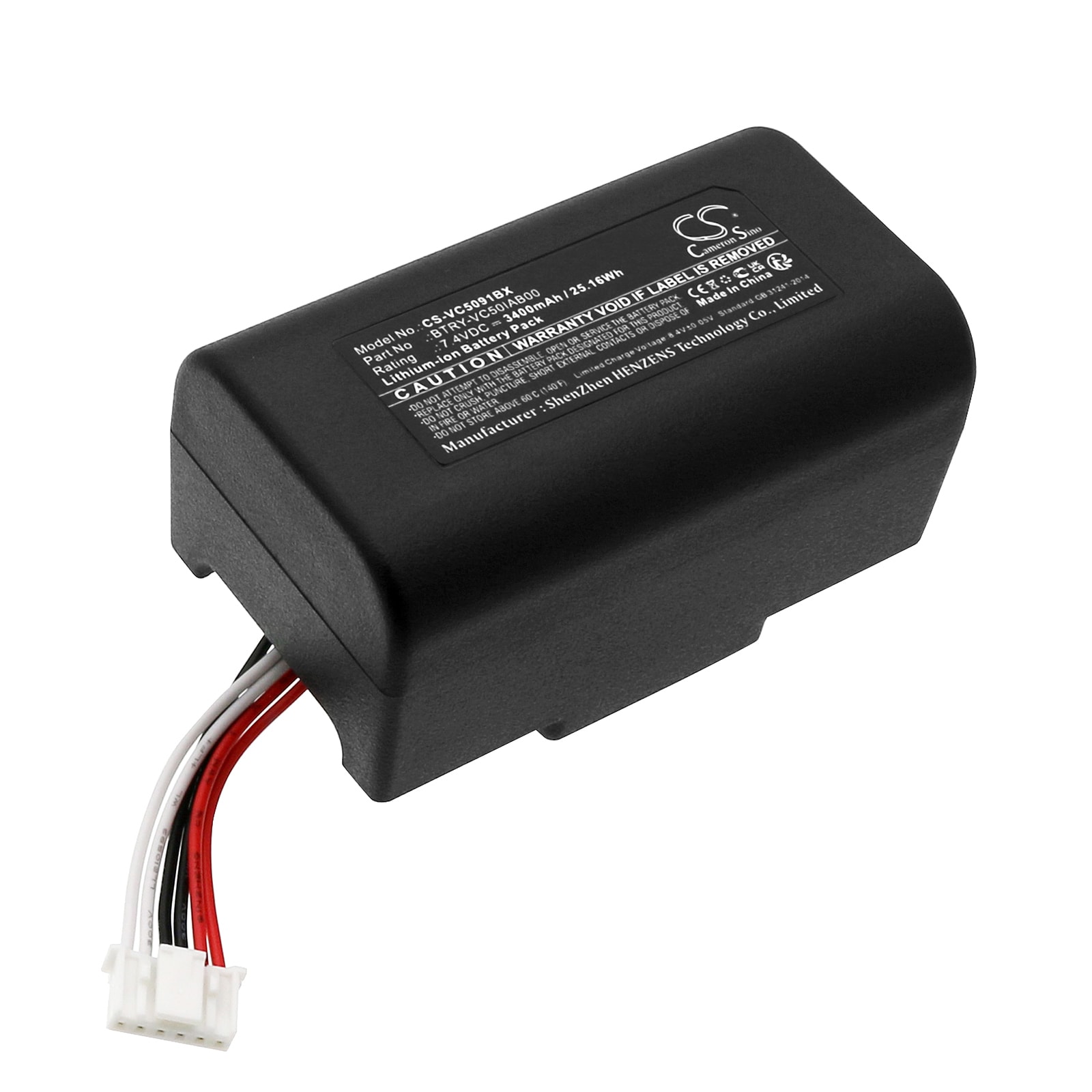 Batteri til stregkodescanner til Symbol VC5090-MA0TMQGH6WR, VC5090-MA0QL0GH6WW og andre