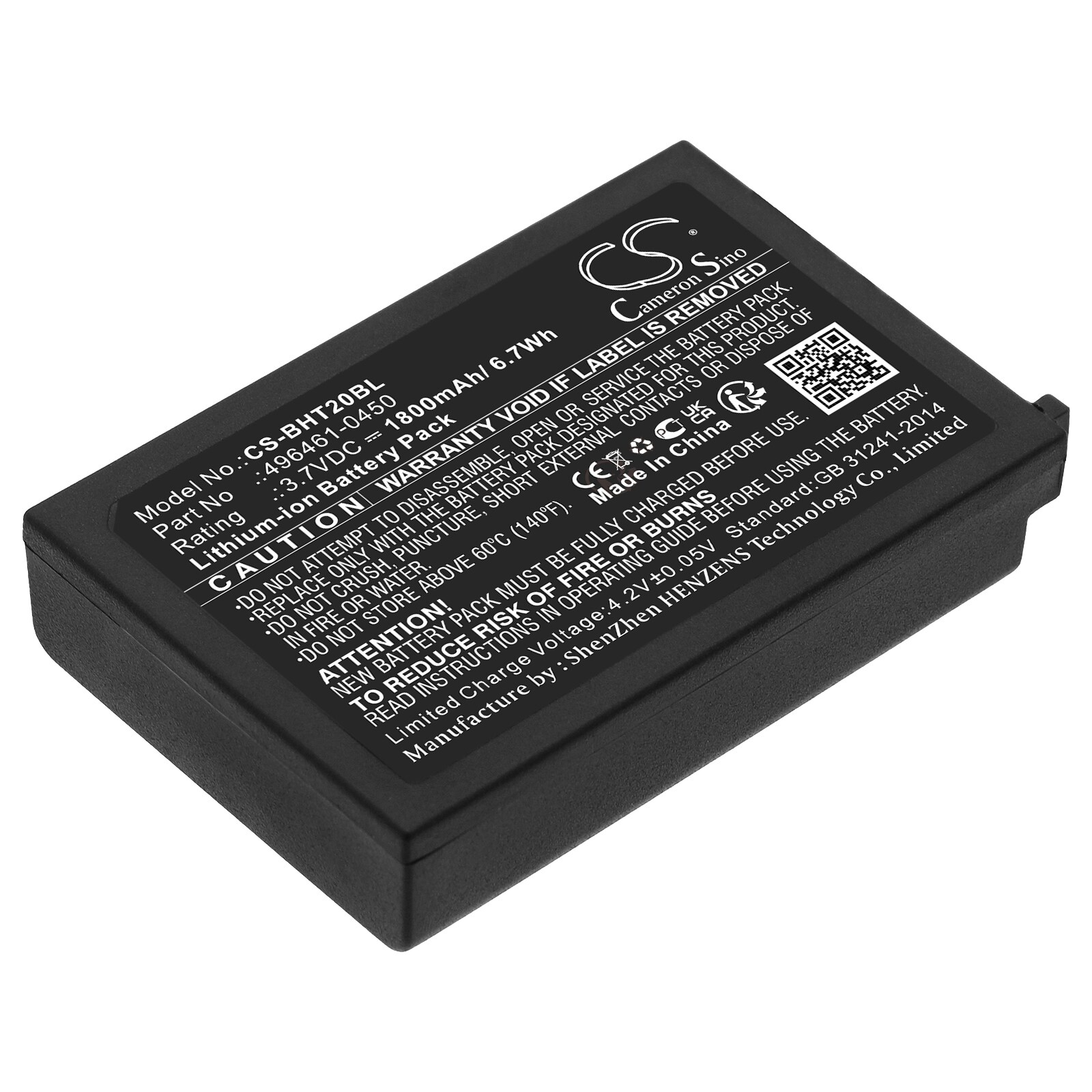 Batteri til stregkodescanner til Denso BHT-400Q, BHT-825QW, BHT-1306B osv.