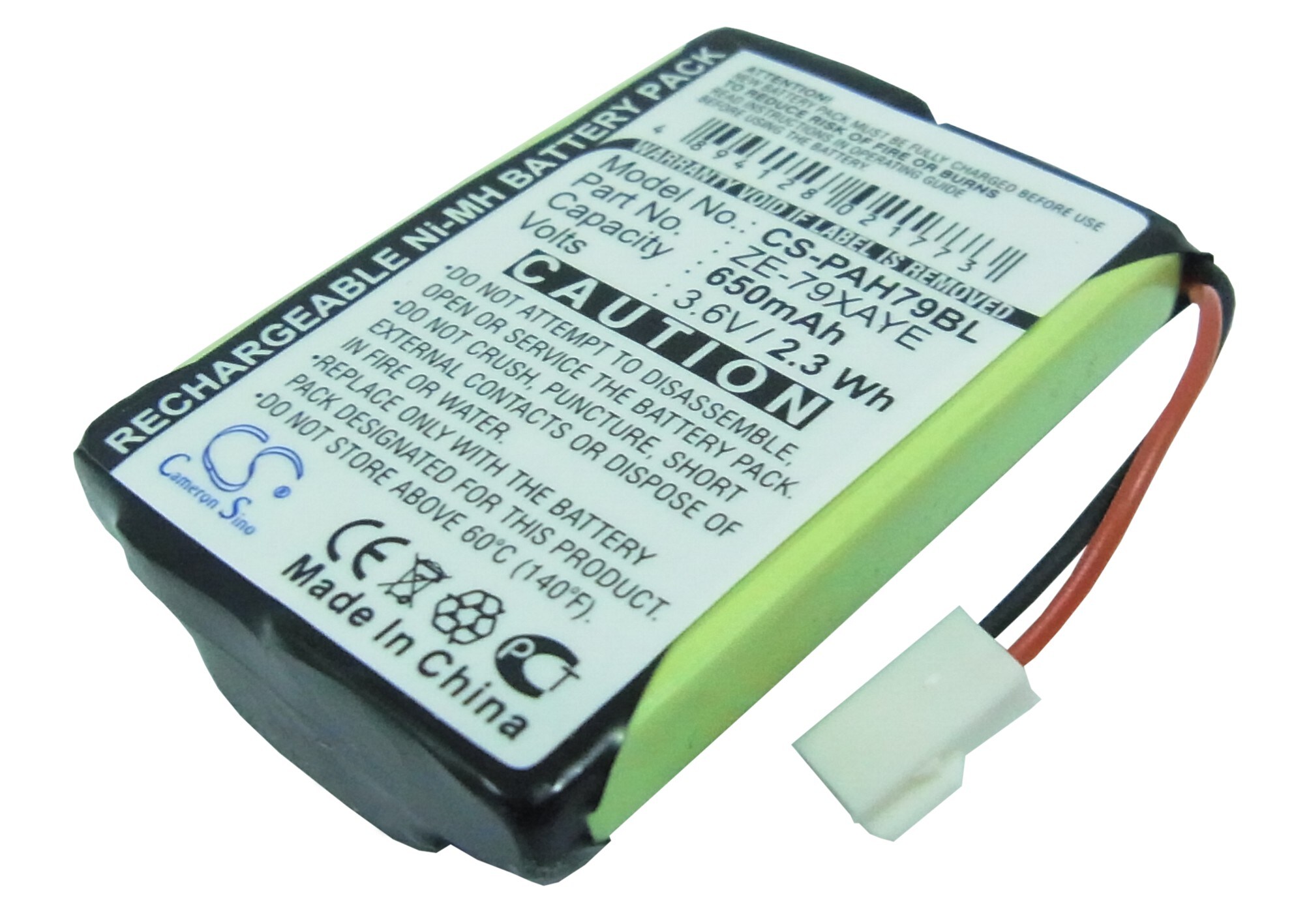 Batteri til stregkodescanner til Panasonic håndholdt ZE-79UNCY, håndholdt ZE-79XAYE
