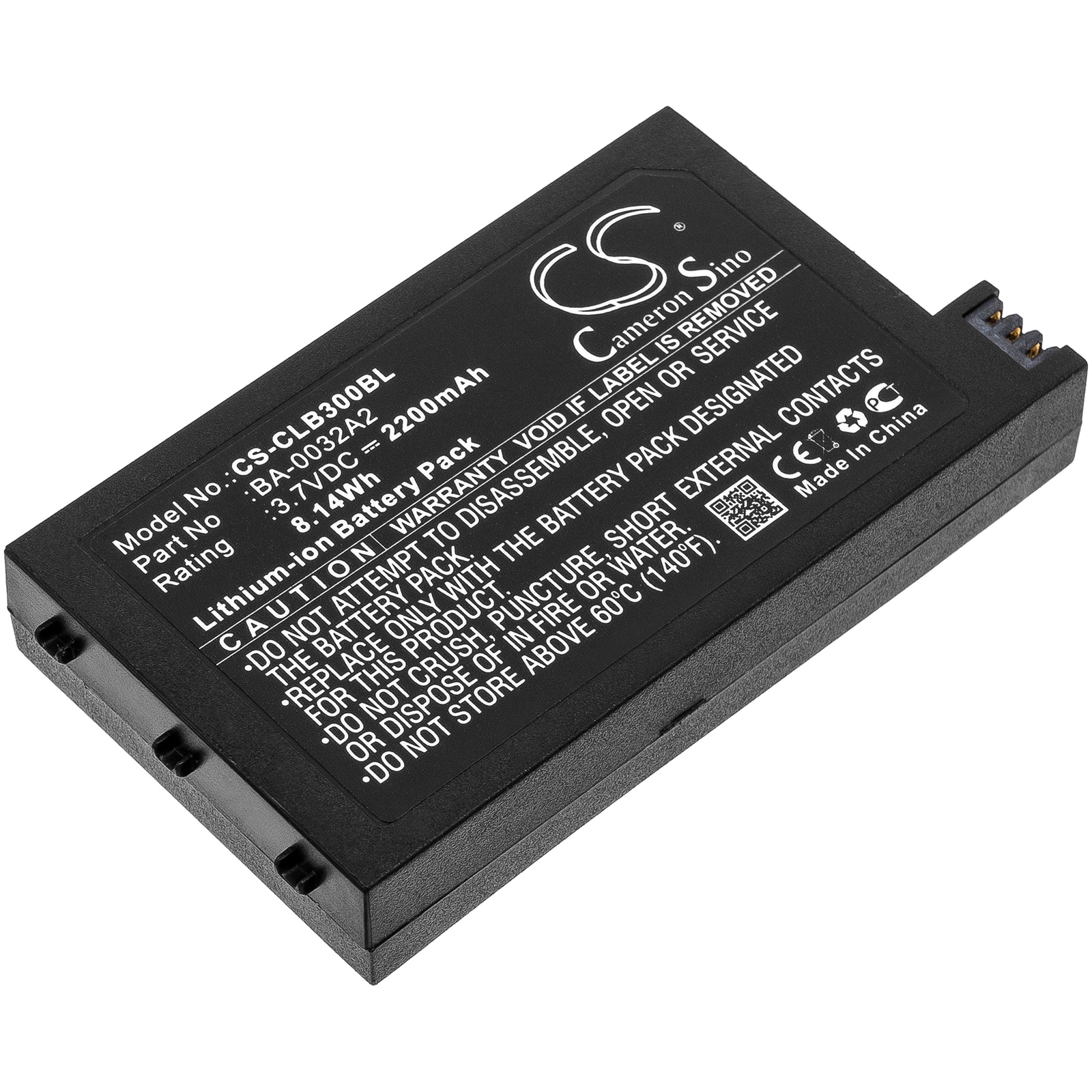 Batteri til stregkodescanner til CipherLAB CP30, CP30-L, 9200 osv.