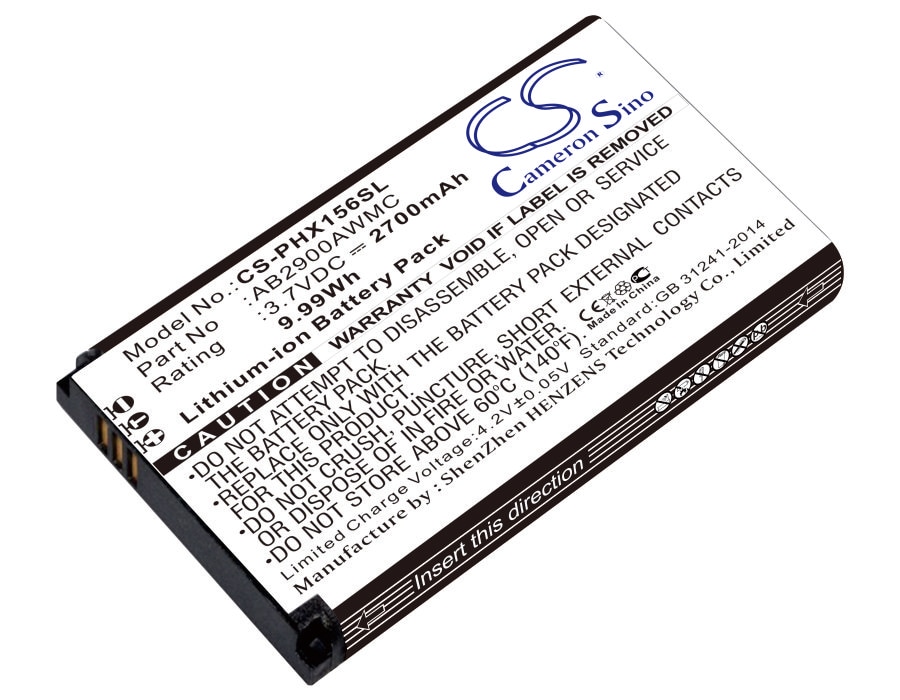 Batteri til SmartPhone, Mobil til Philips Xenium X1560, Xenium X5500, X1560 og andre.