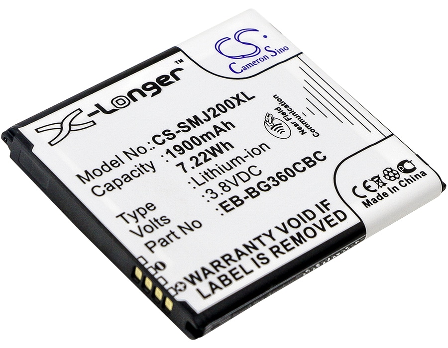 Batteri til SmartPhone, Mobil til Samsung Galaxy J2, Galaxy J2 Duos, SM-J200H/DS og andre.