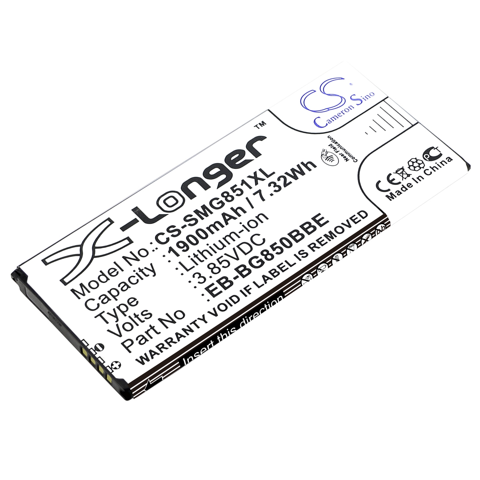 Batteri til SmartPhone, Mobil til Samsung Galaxy Alpha, SM-G850, SM-G850F og andre.