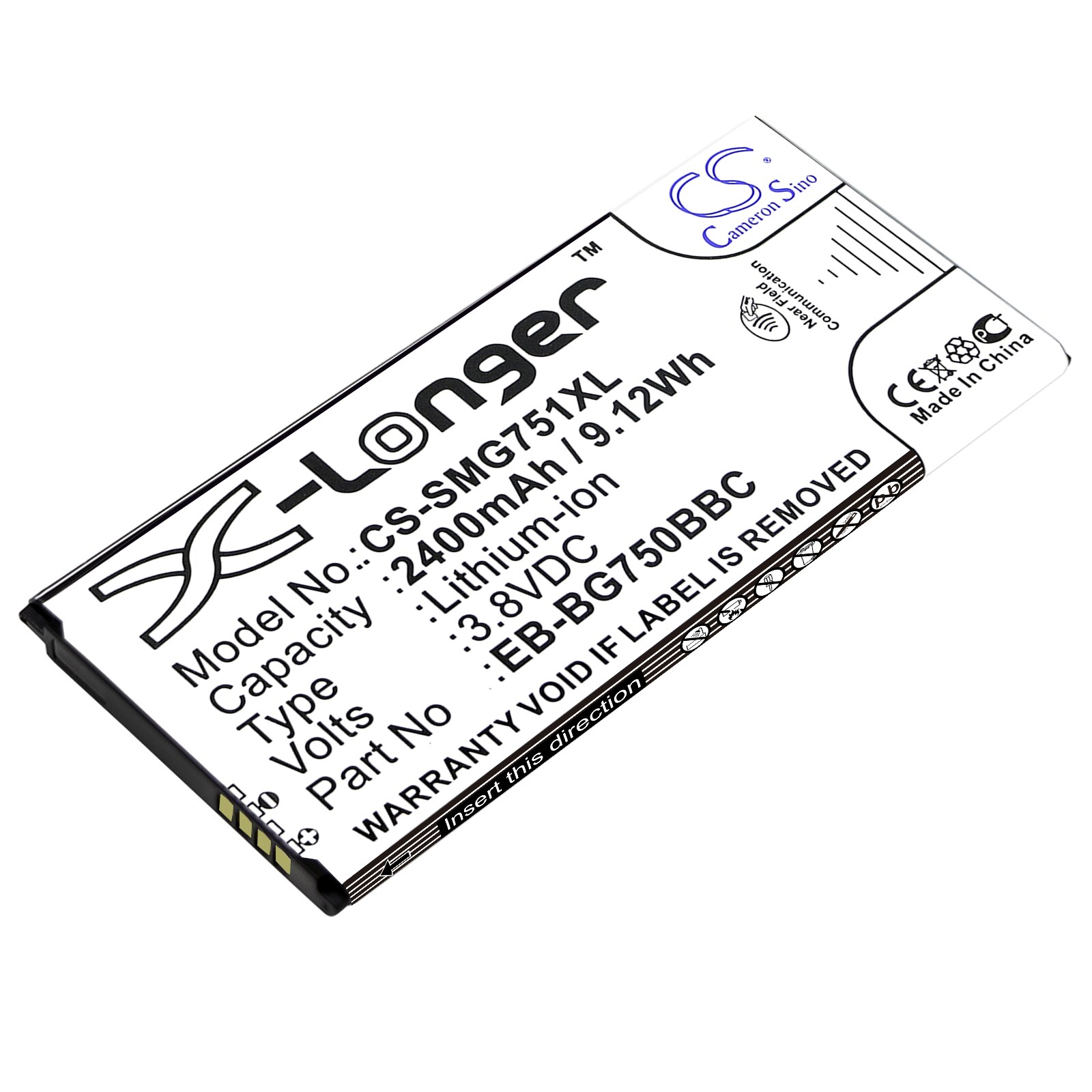 Batteri til SmartPhone, Mobil til Samsung SM-G750, SM-G750A, SM-G750F og andre.