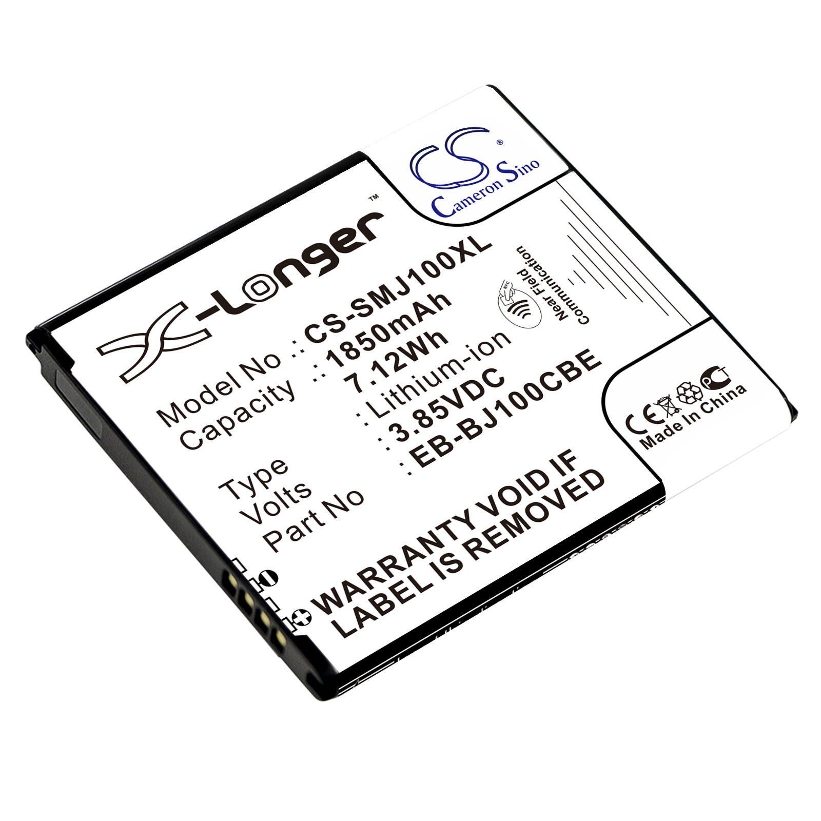 Batteri til SmartPhone, Mobil til Samsung Galaxy J1, Galaxy J1 4G, SM-J100F og andre.