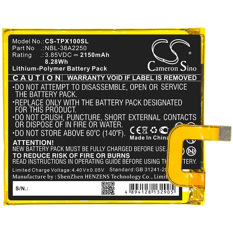 Batteri til SmartPhone, Mobil til Neffos X1, X1 Dual SIM, TP902C