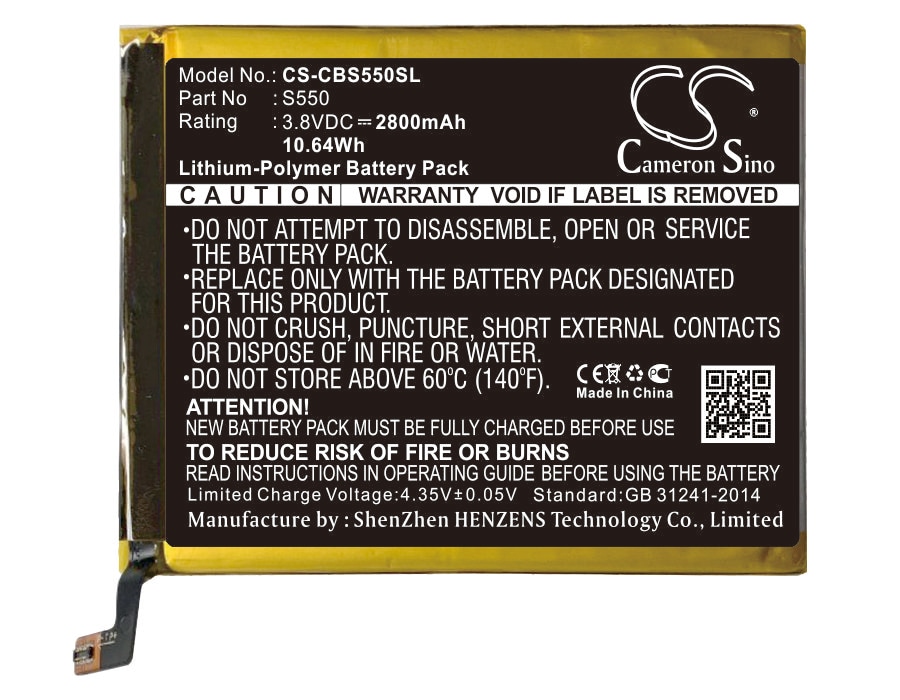 Batteri til SmartPhone, Mobil til Cubot S550