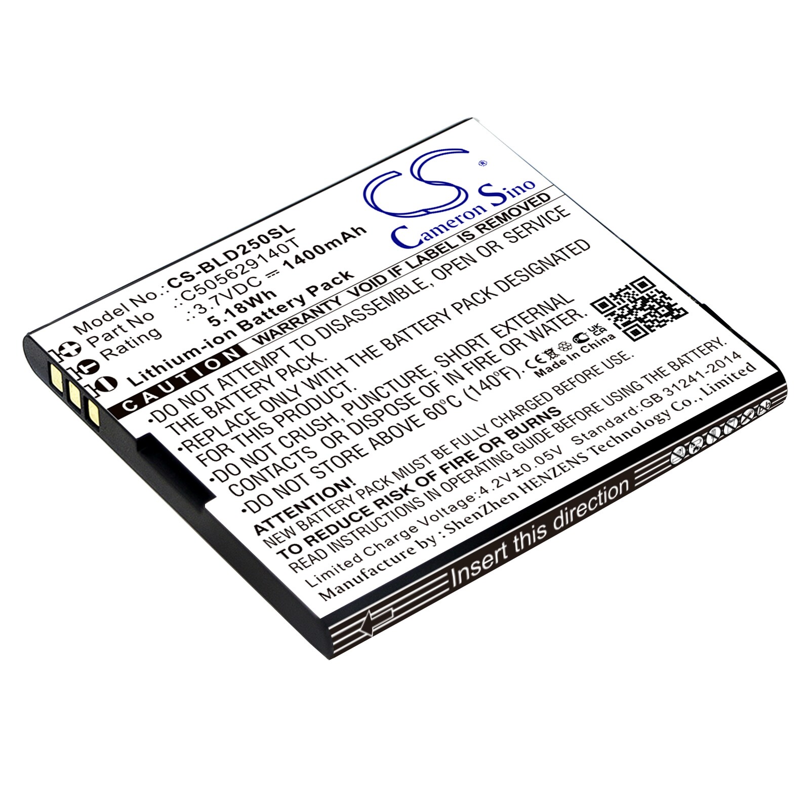 Batteri til SmartPhone, mobil til BLU Dash L2, D250, Dash L3 osv.