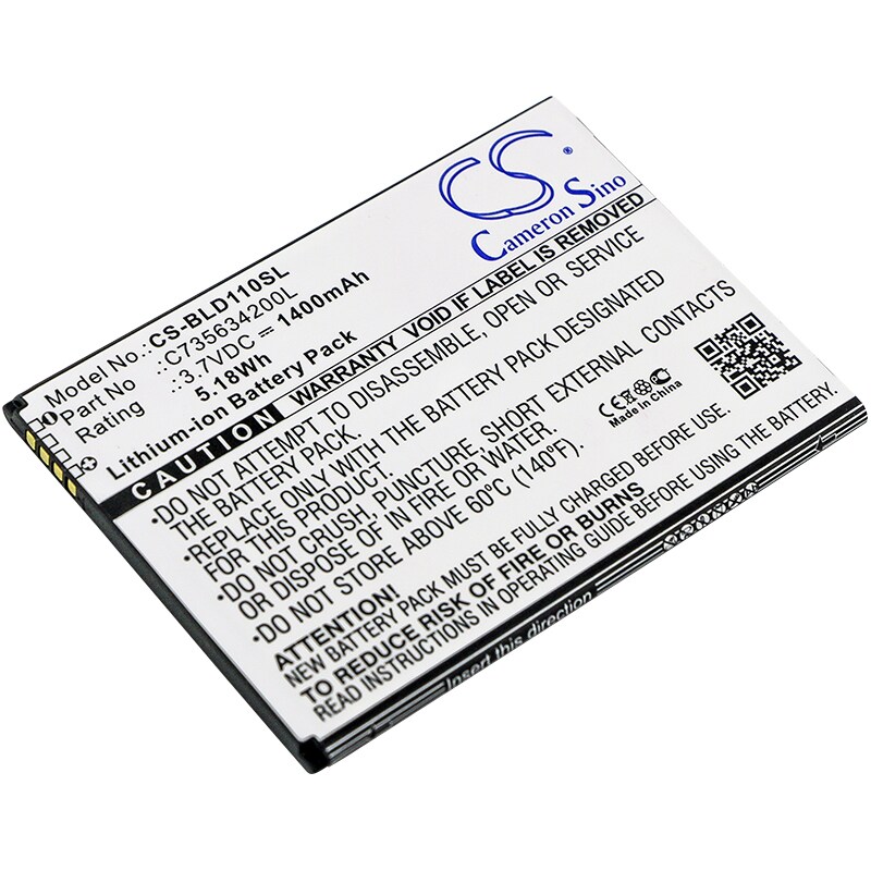 Batteri til SmartPhone, mobil til BLU Studio M HD, S110, S110L osv.