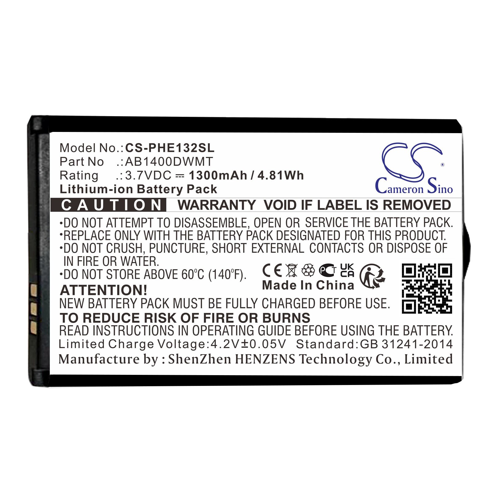 Batteri til SmartPhone, mobil til Philips E132, E132X, Xenium E132 og andre.