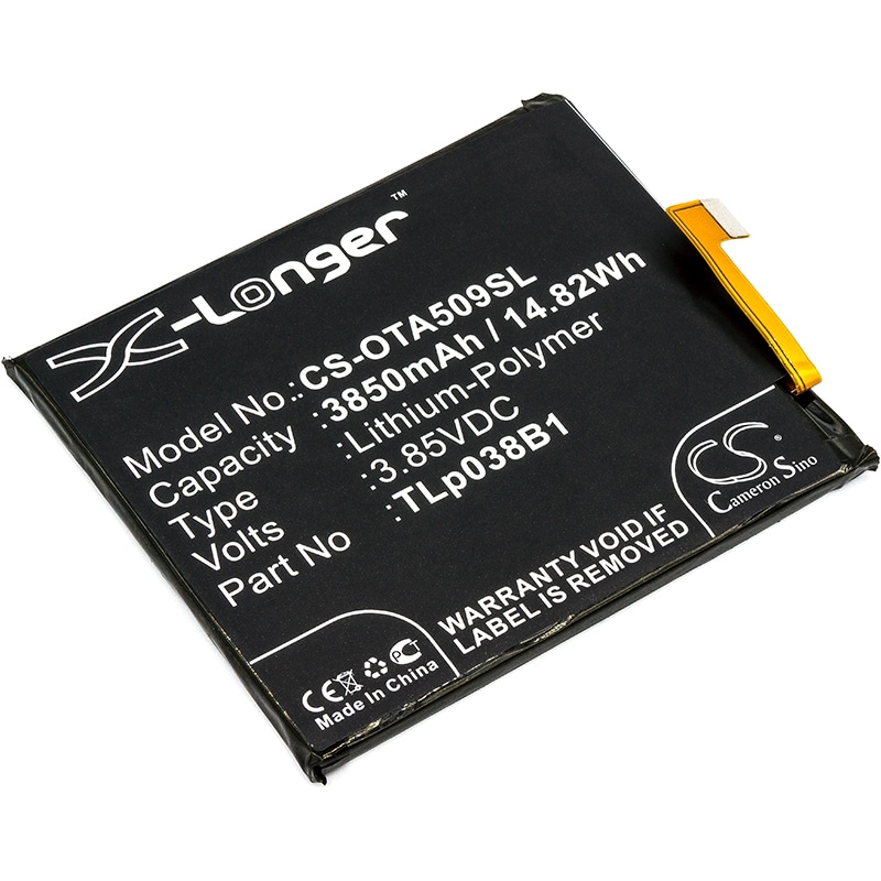Batteri til SmartPhone, Mobil til Alcatel A7, A7 LTE, A7 LTE Dual SIM TD-LTE og andre.