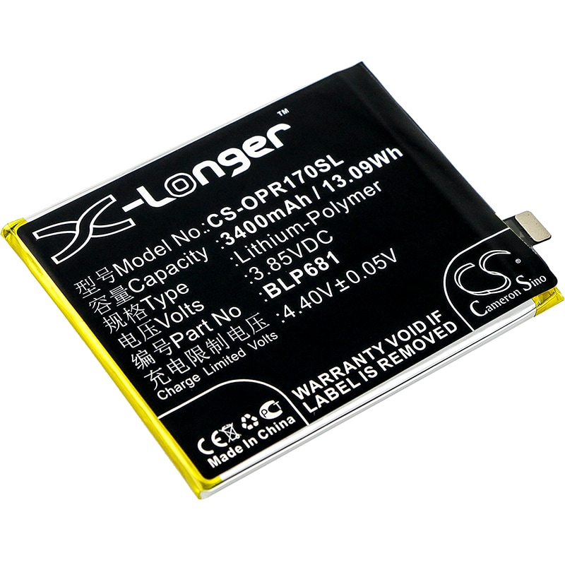 Batteri til SmartPhone, Mobil til OPPO R17, R17 Dual SIM, R17 Dual SIM TD-LTE og andre.