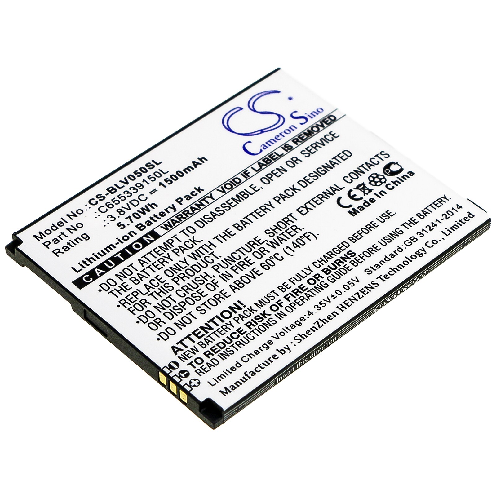 Batteri til SmartPhone, Mobil til BLU Vivo 5 Mini, V050