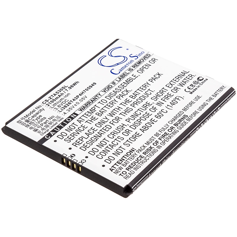 Batteri til SmartPhone, Mobil til ZTE Blade A530, Blade A606, BA530 og andre.