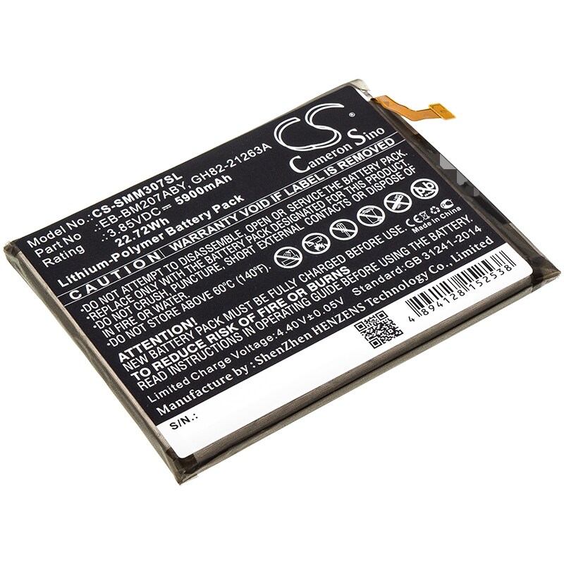 Batteri til SmartPhone, Mobil til Samsung Galaxy M30s, SM-M307F, SM-M307F/DS og andre.
