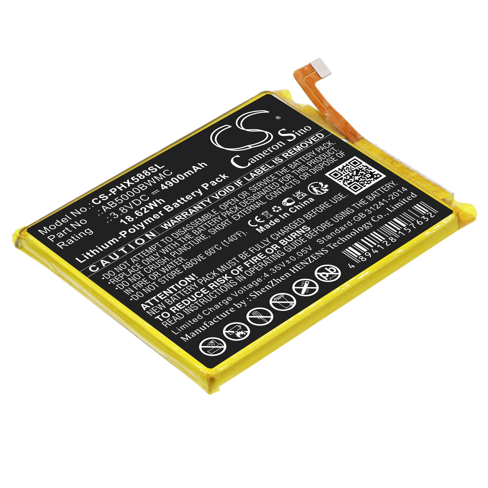 Batteri til SmartPhone, mobil til Philips Xenium CTX588, Xenium S386, Xenium CTS386 og andre.