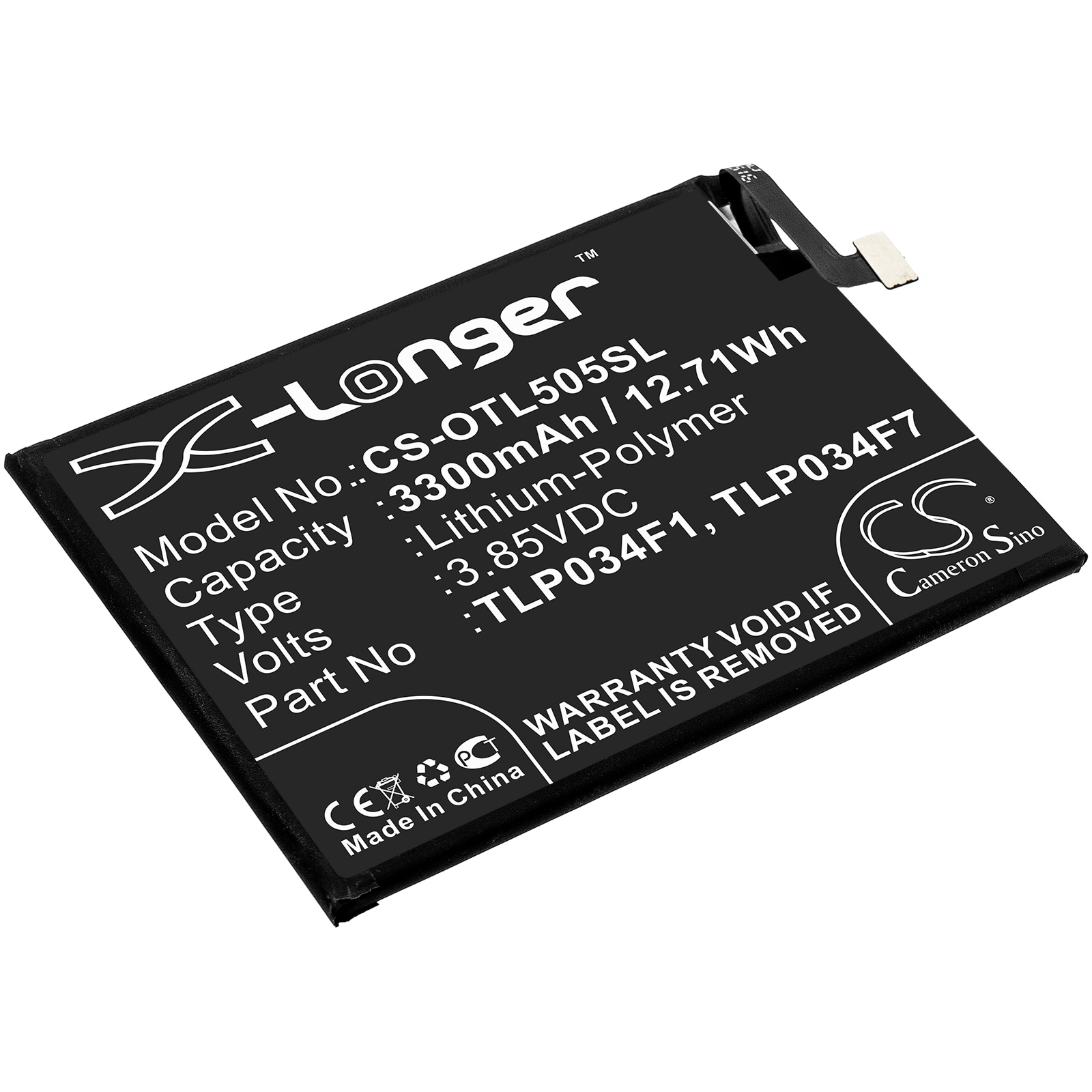 Batteri til SmartPhone, Mobil til Alcatel Alcatel 3 2019, Alcatel 3L 2019, 5053Y og andre.