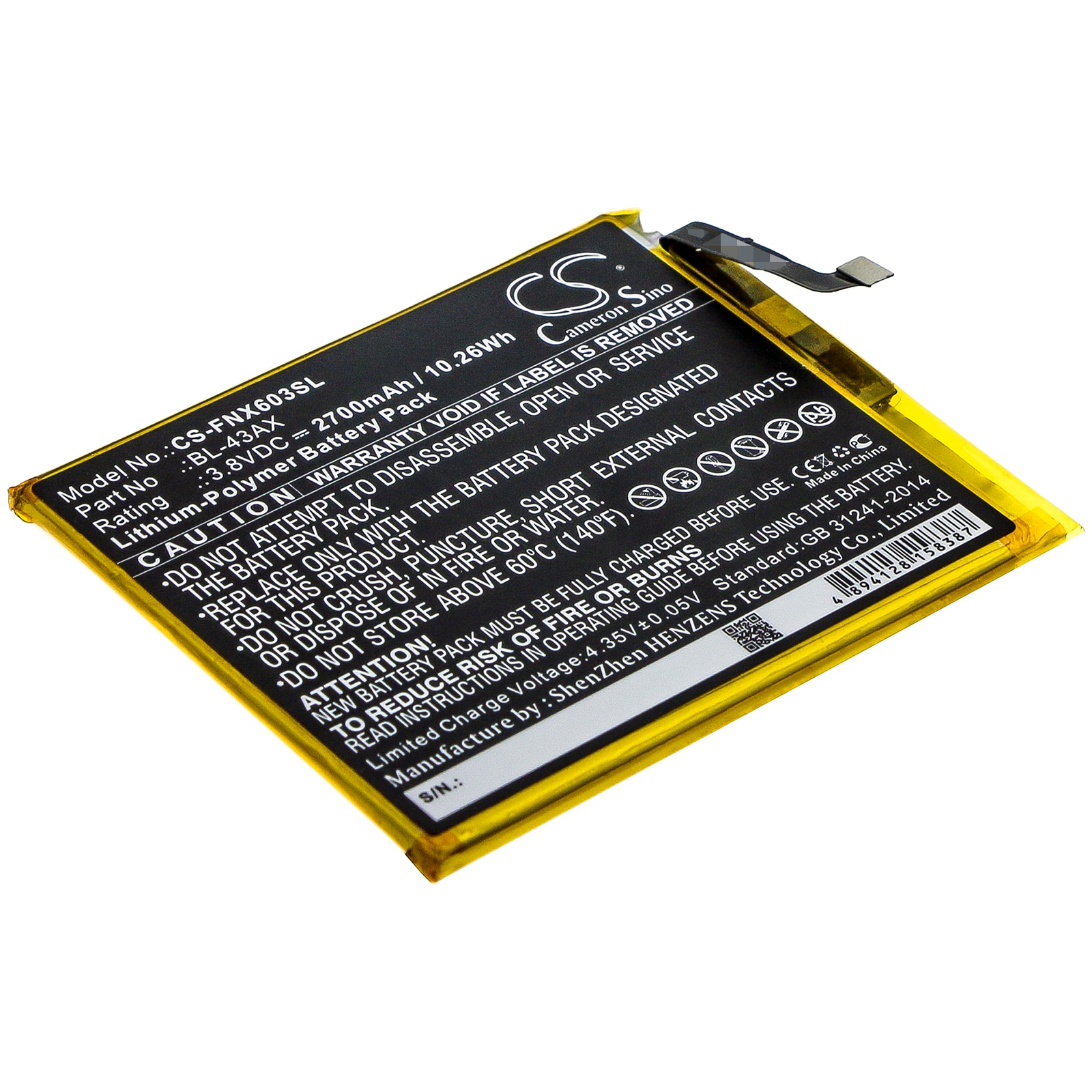 Batteri til SmartPhone, Mobil til Infinix Zero 5, X603