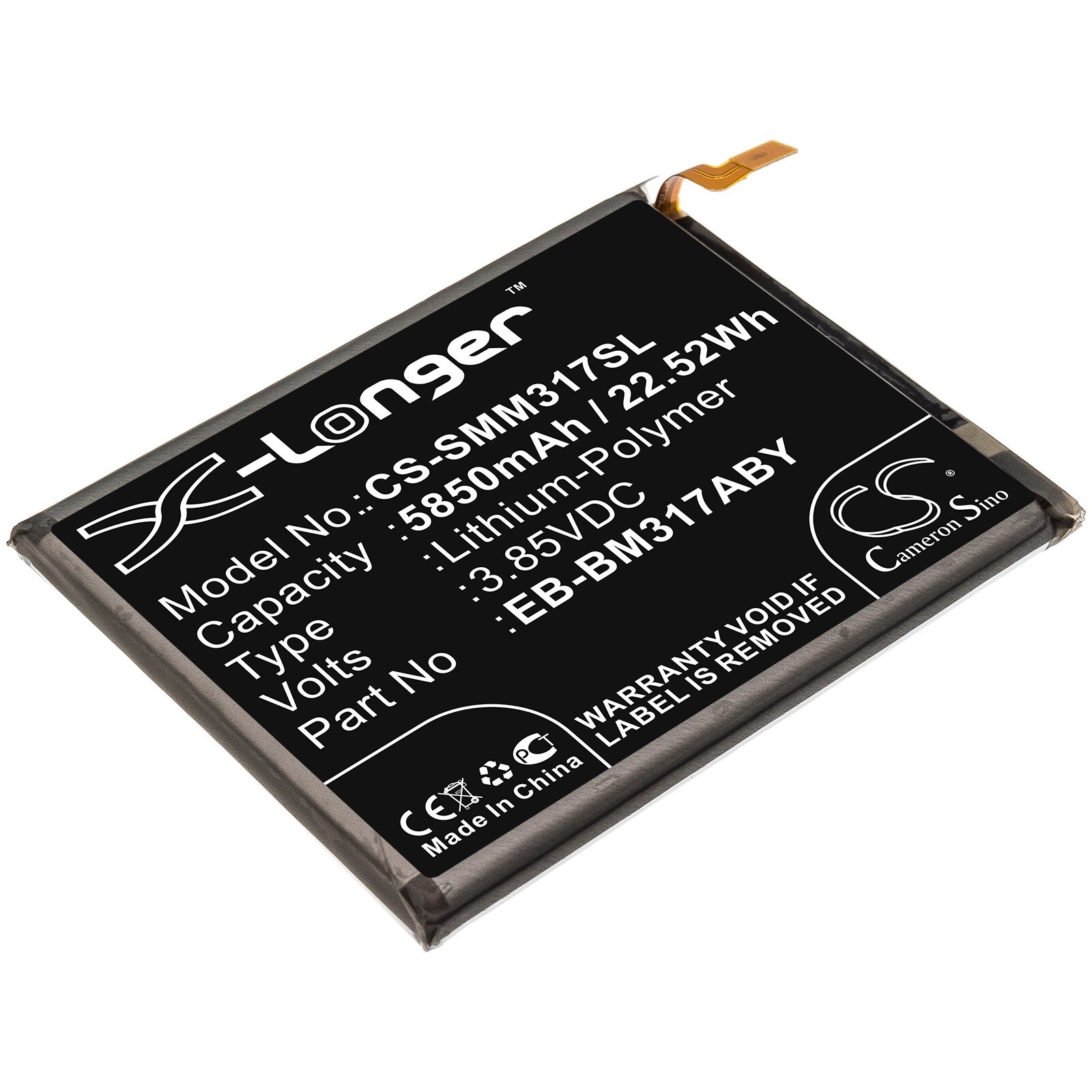 Batteri til SmartPhone, Mobil til Samsung Galaxy M31, Galaxy M31s, SM-M317F og andre.