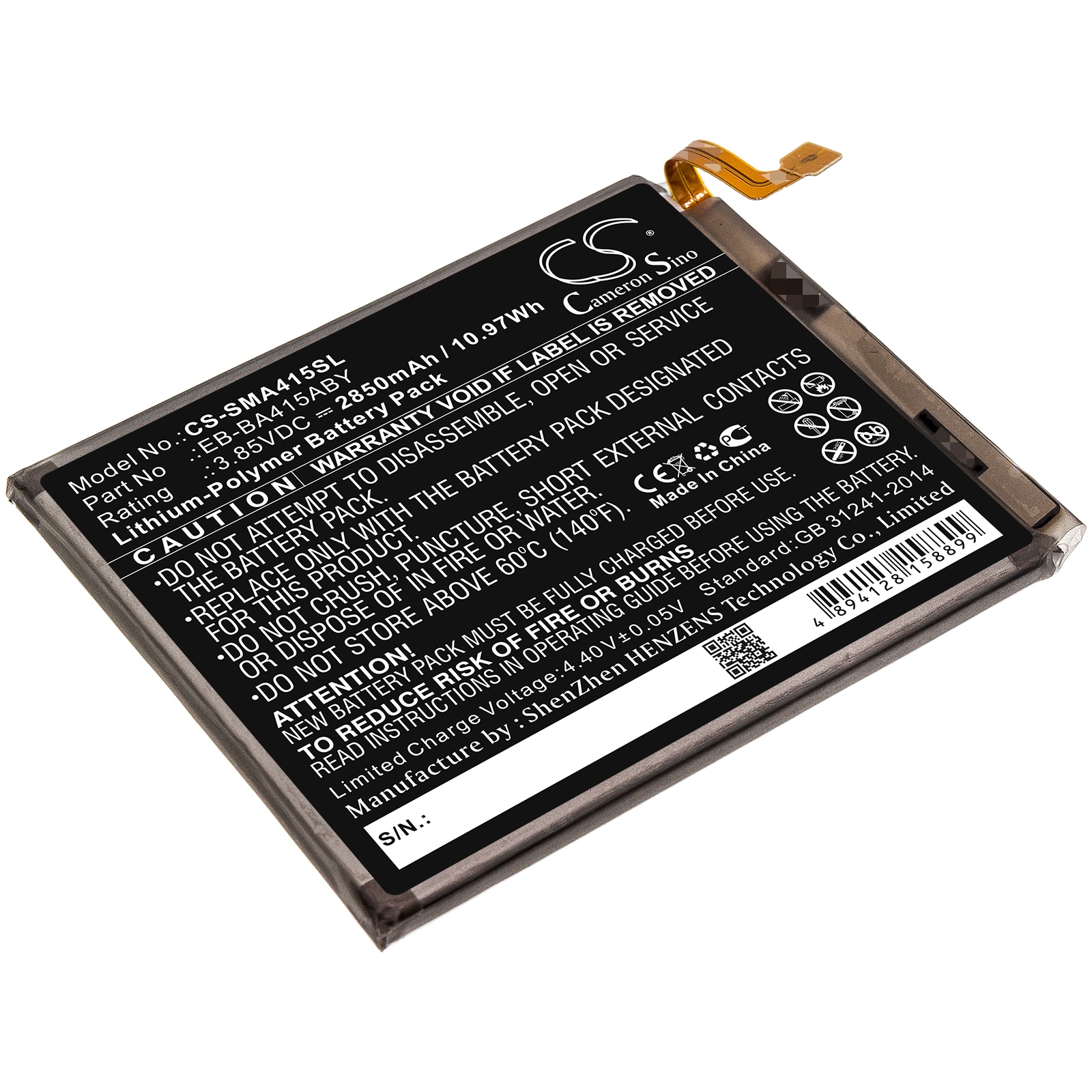 Batteri til SmartPhone, Mobil til Samsung Galaxy A41 2020, SCV48, SC-41A og andre.