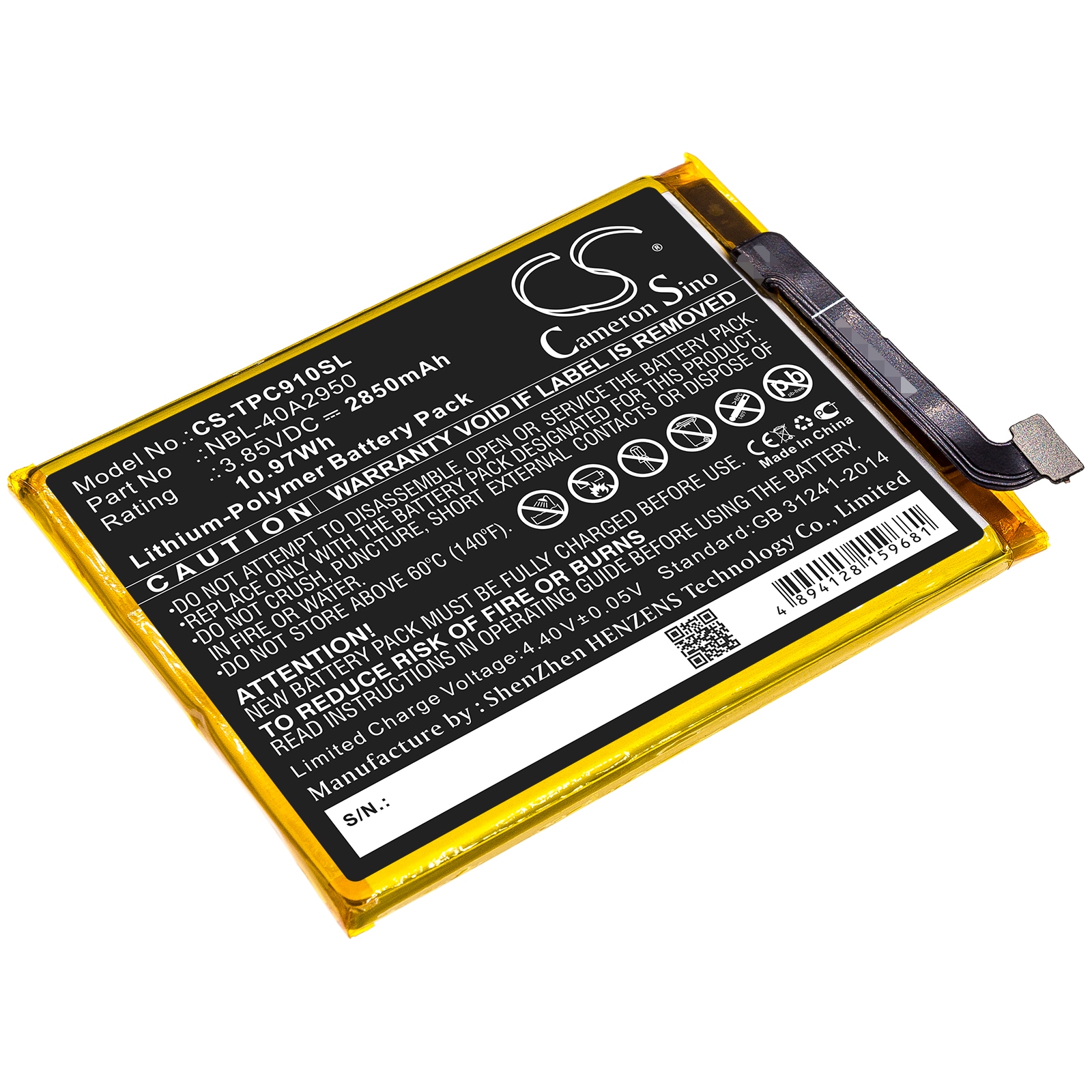 Batteri til SmartPhone, Mobil til Neffos C9 Max, TP7062