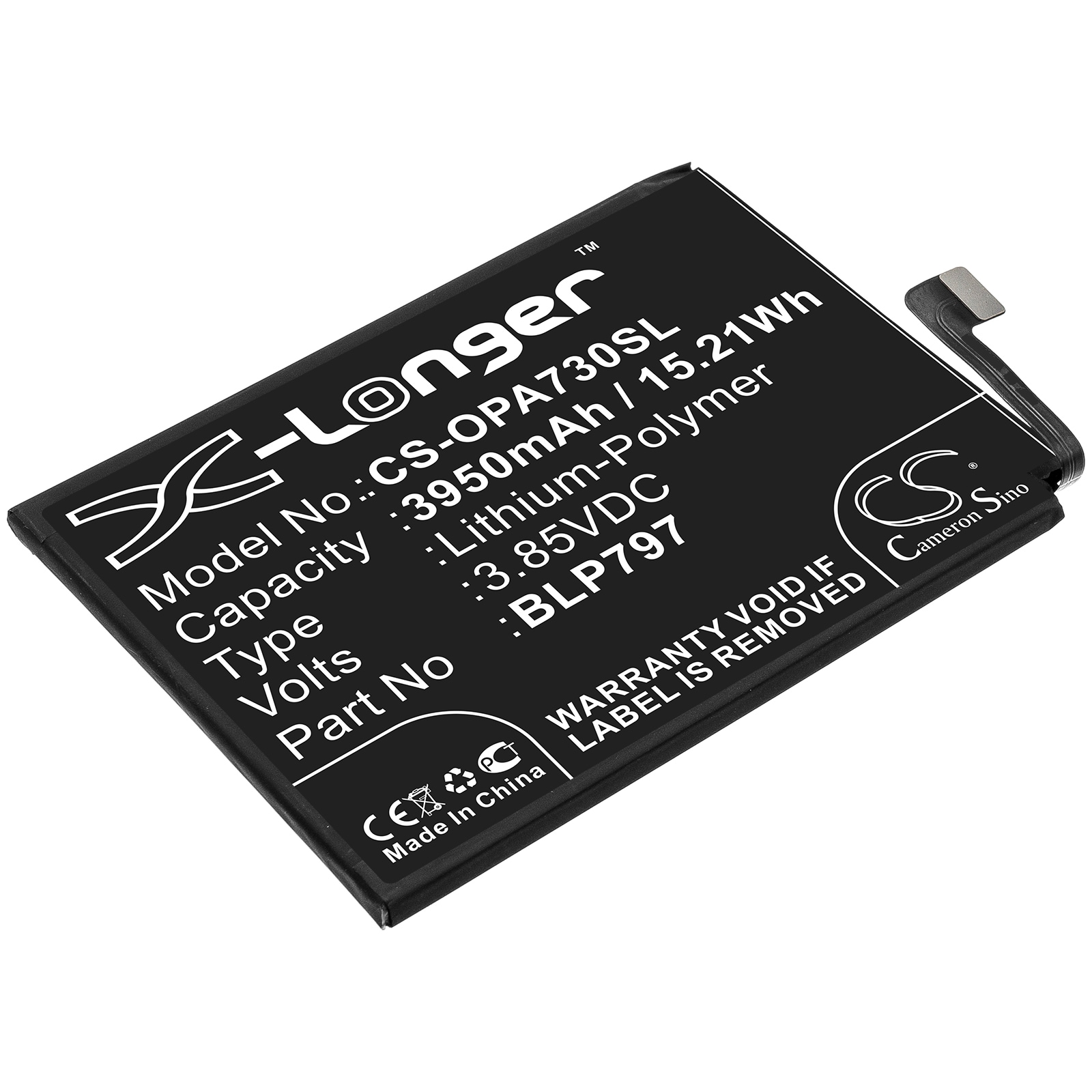 Batteri til SmartPhone, Mobil til OPPO A72 5G, A73 5G, CPH2161 og andre.