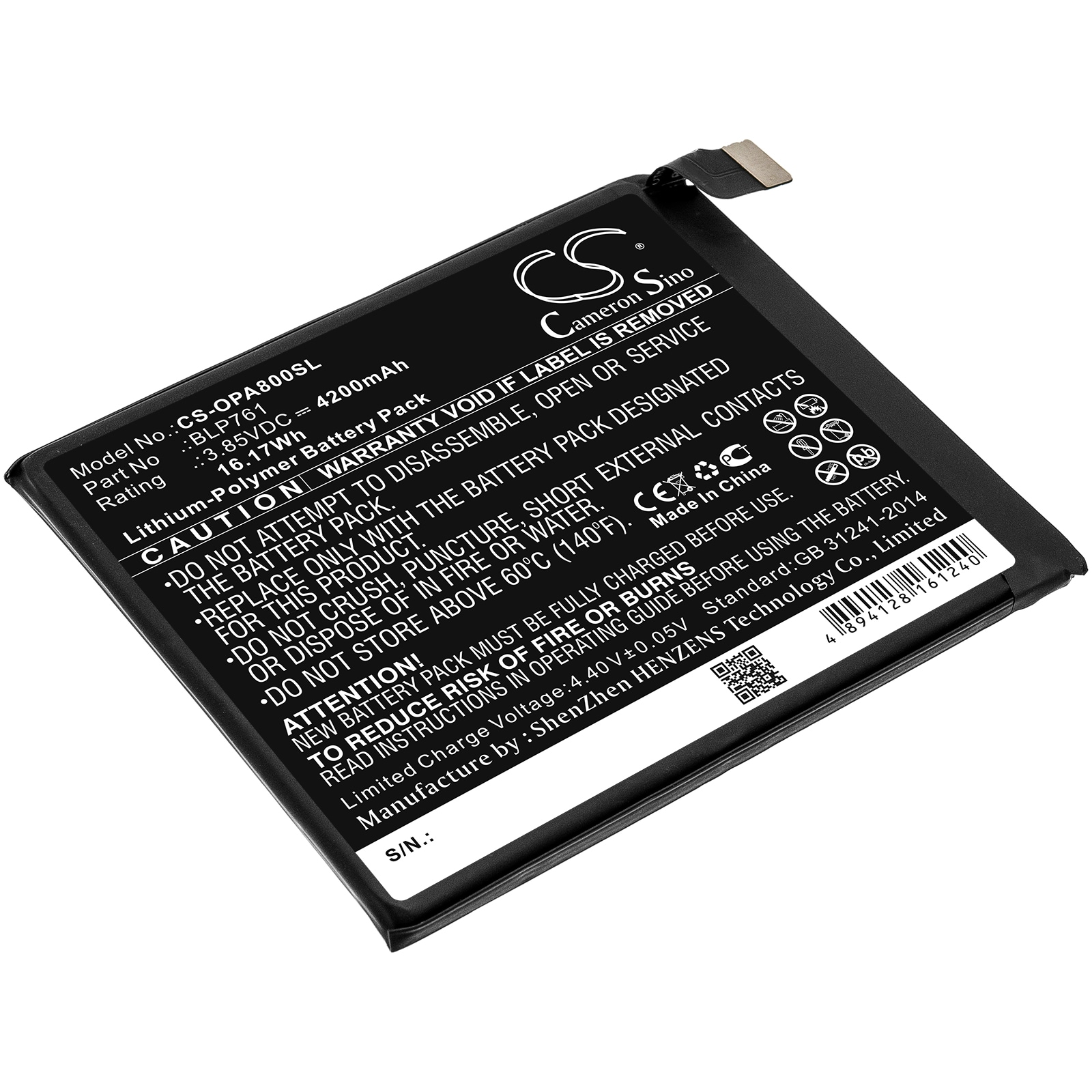 Batteri til SmartPhone, mobil til Oneplus 8 5G, N20190, IN2010 og andre.