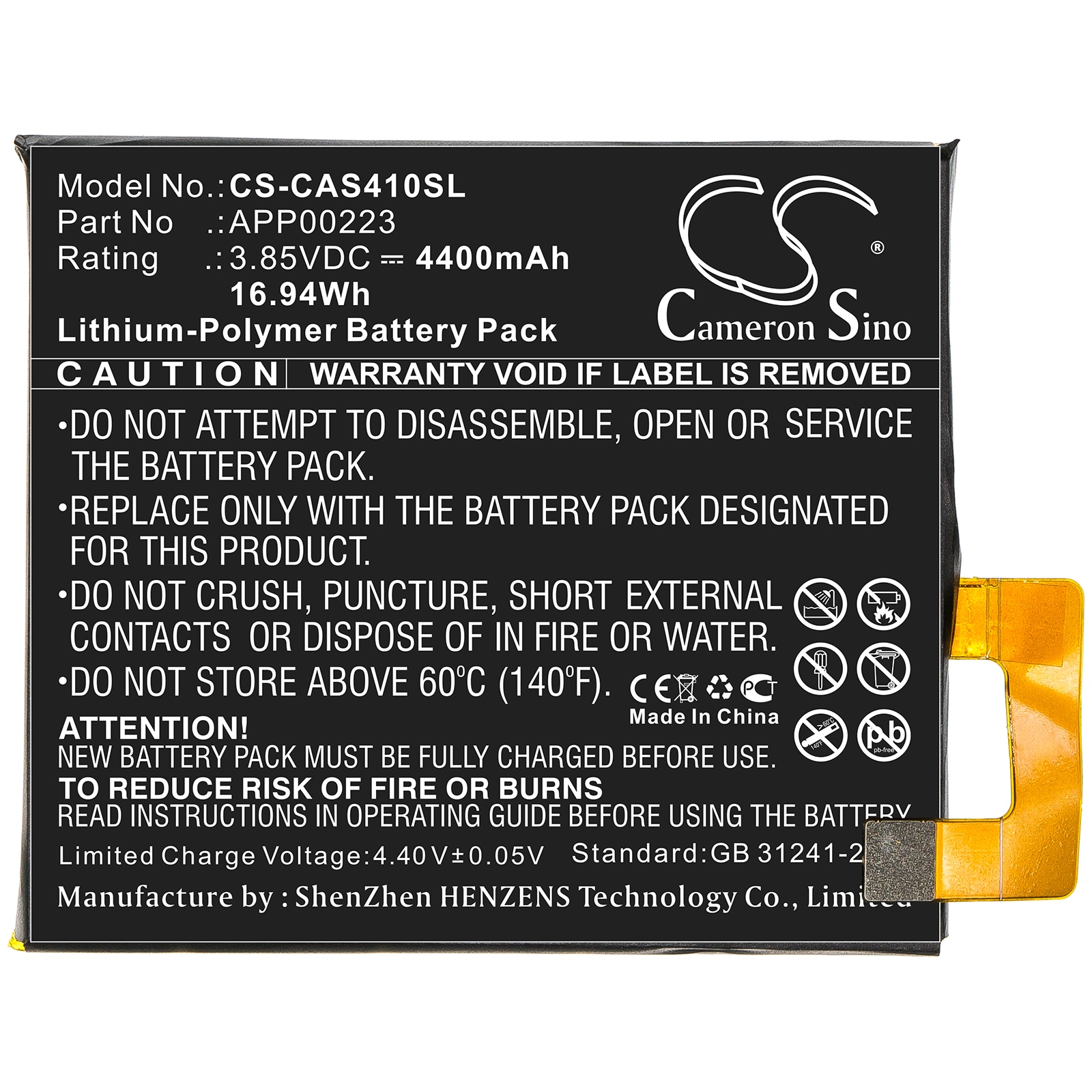 Batteri til SmartPhone, mobil til CAT S41