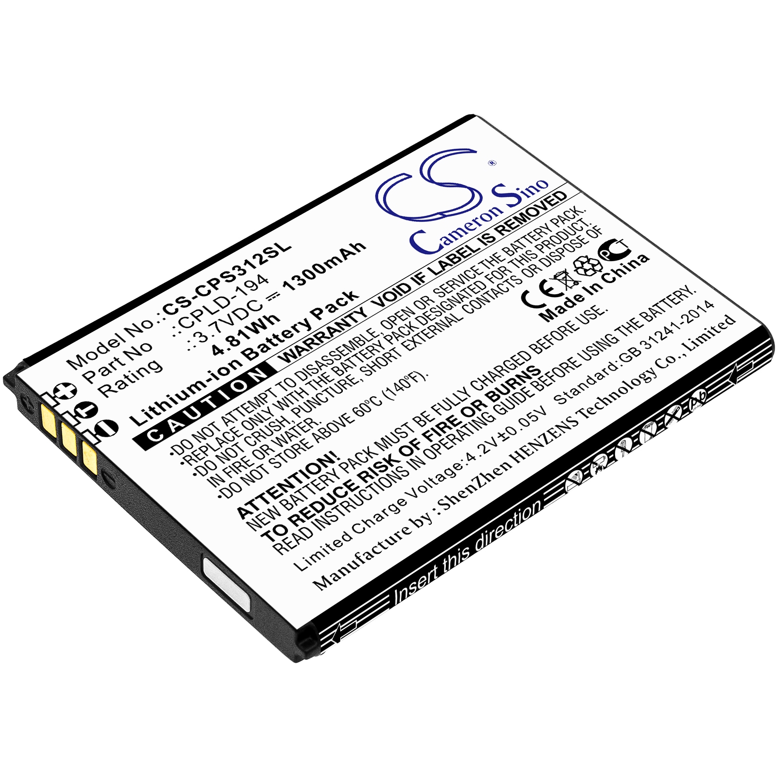 Batteri til SmartPhone, Mobil til Coolpad Snap, 3312A