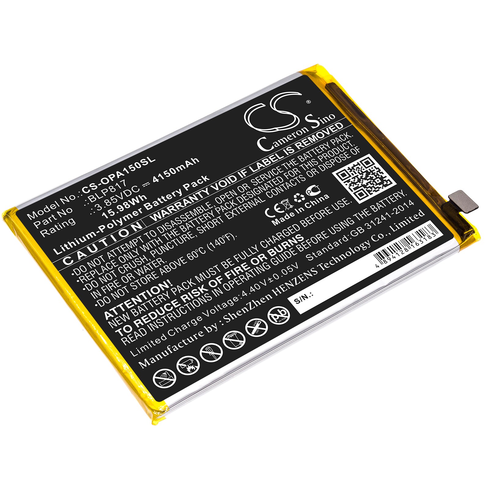Batteri til SmartPhone, Mobil til OPPO A15, A15 2020, CPH2185 og andre.