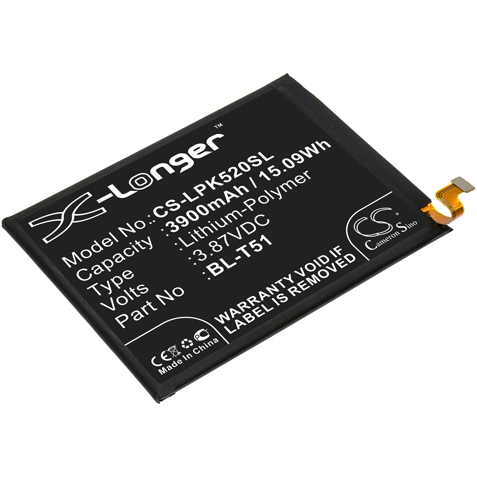 Batteri til SmartPhone, Mobil til LG K52, LMK525BMW, K62+ 2020 og andre.