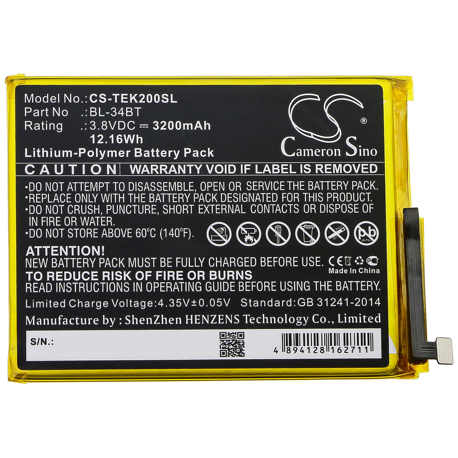 Batteri til SmartPhone, Mobil til Tecno Spark 2, KA7, KA7O