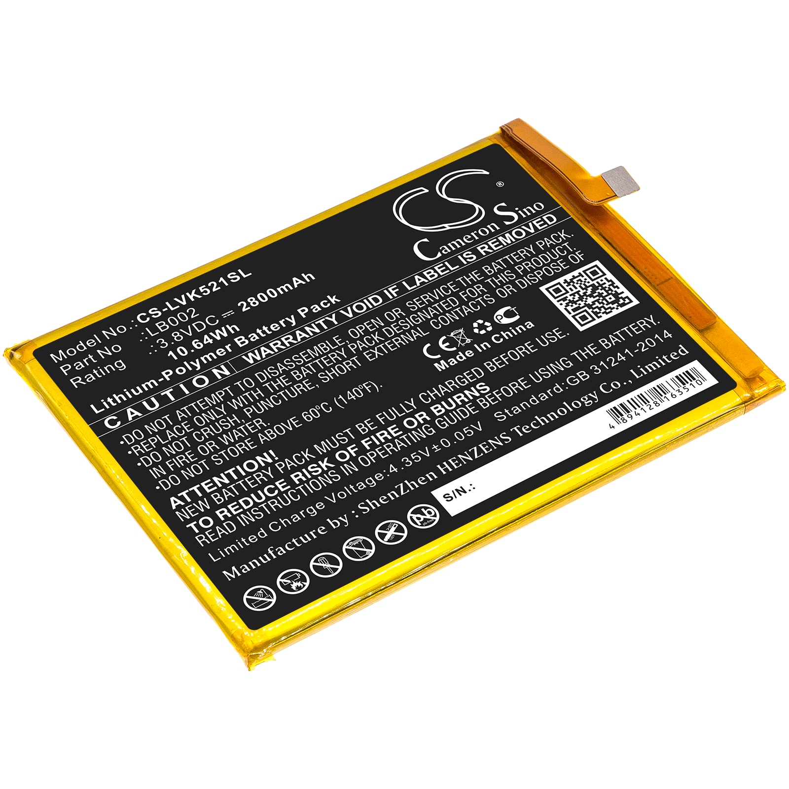 Batteri til SmartPhone, mobil til Lenovo S5, K520, K520T Pro og andre.