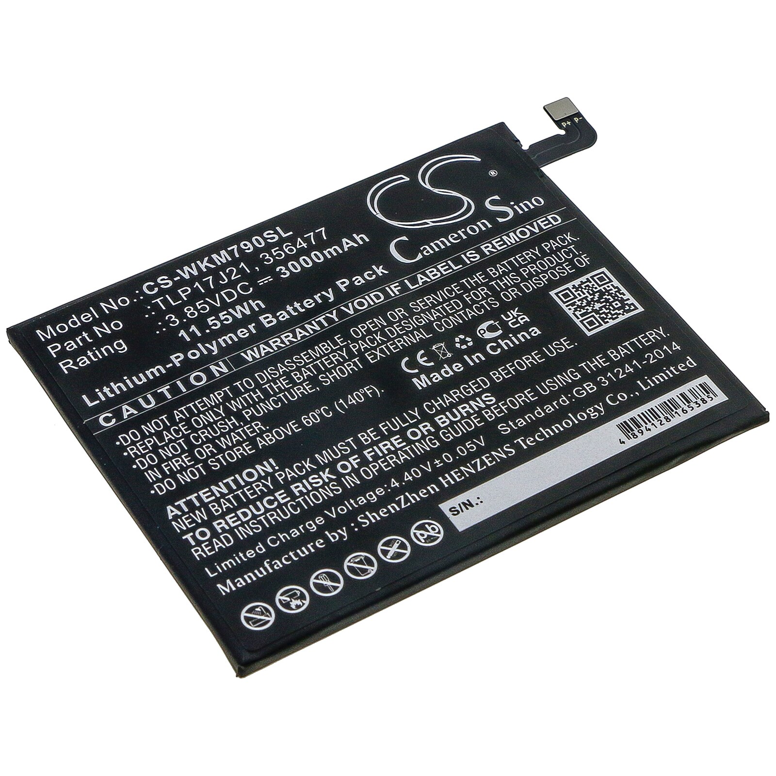 Batteri til SmartPhone, Mobil til Wiko View XL, M1790