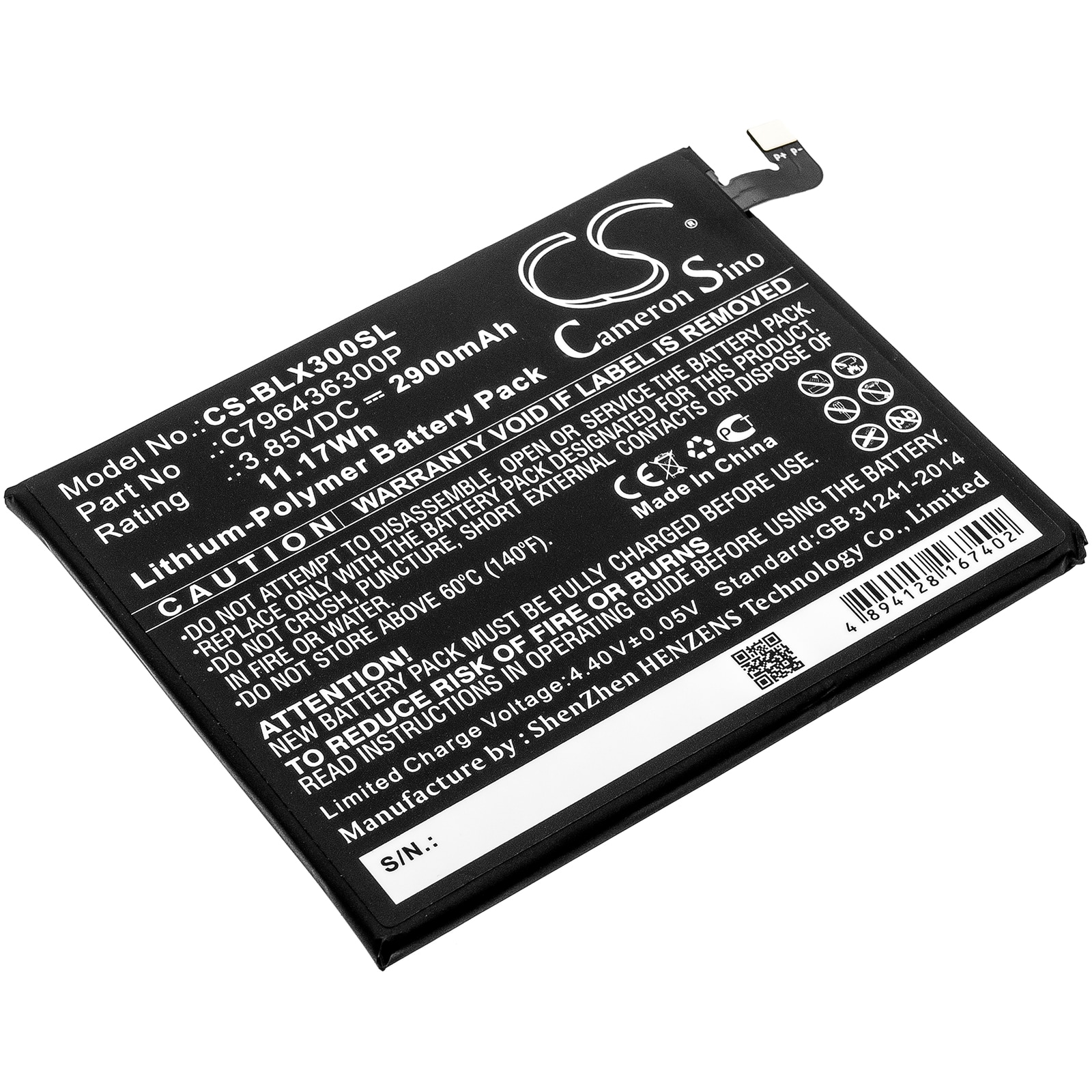 Batteri til SmartPhone, Mobil til BLU VIVO XL3 PLUS, V0210WW