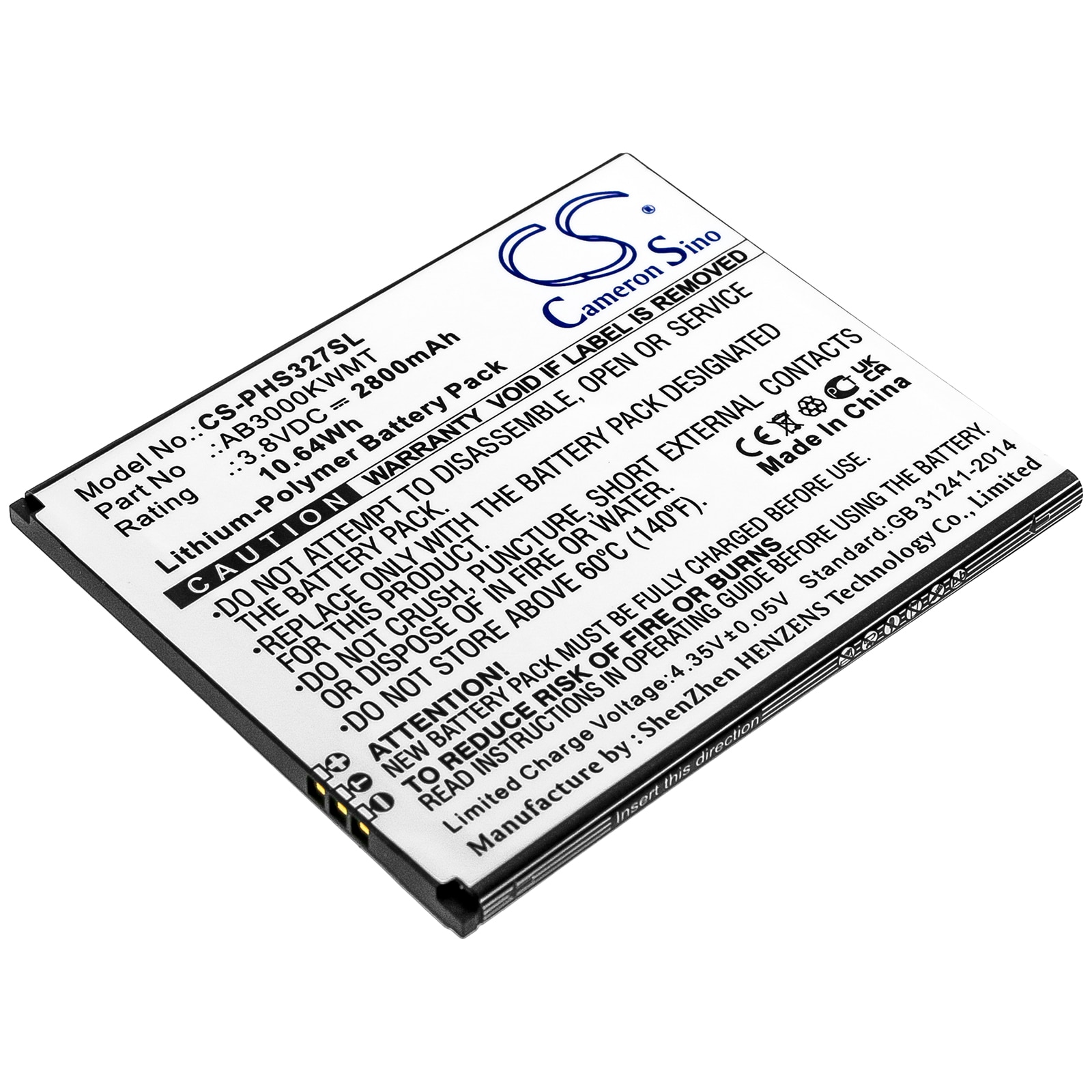 Batteri til SmartPhone, Mobil til Philips Xenium S327, CTS327