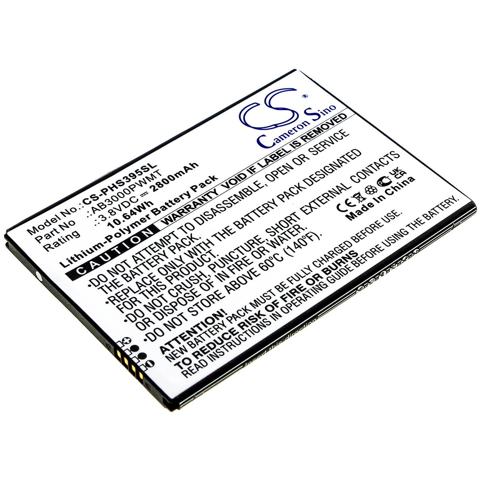 Batteri til SmartPhone, Mobil til Philips Xenium S395, CTS395