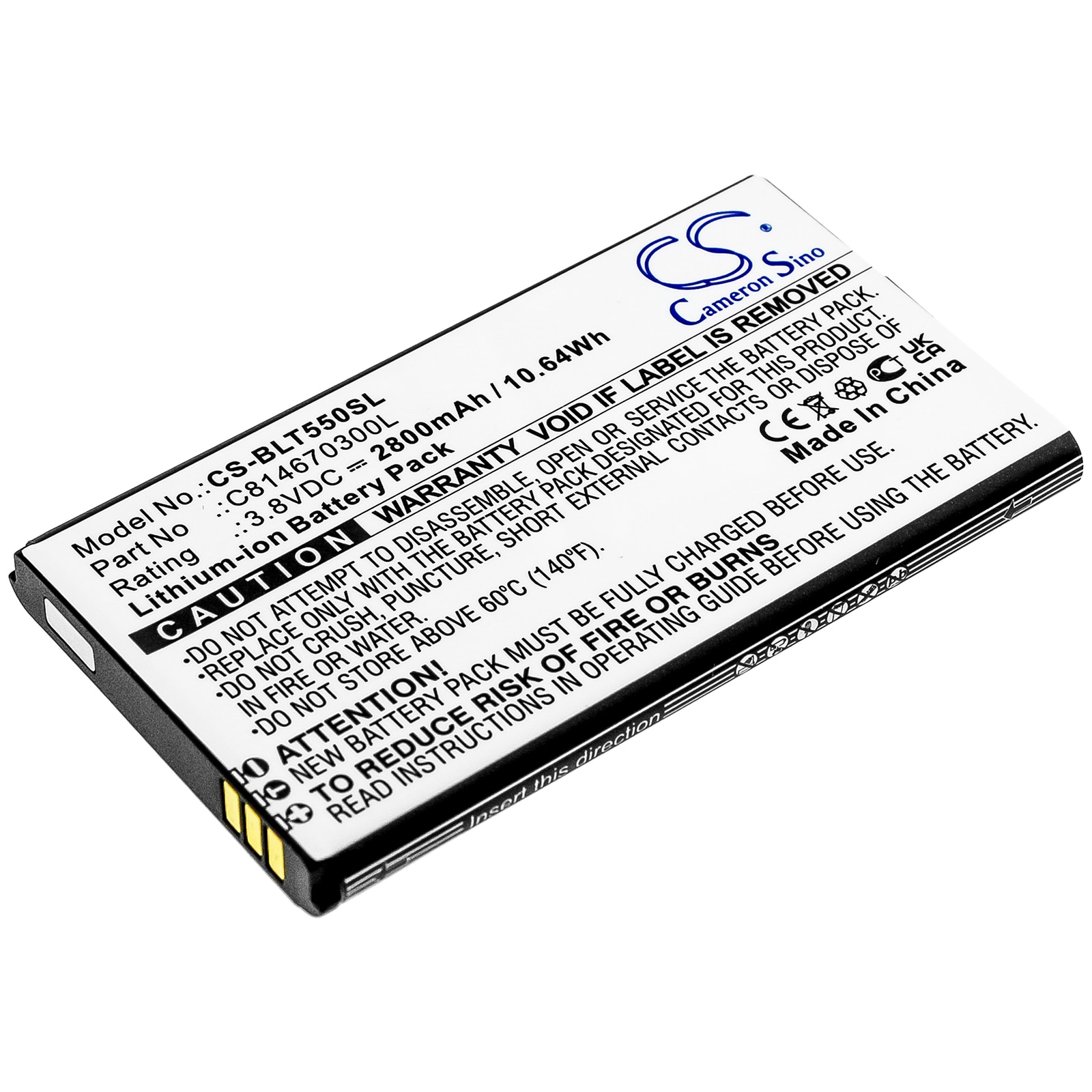 Batteri til SmartPhone, Mobil til BLU Tank 2.4 Torch, T550