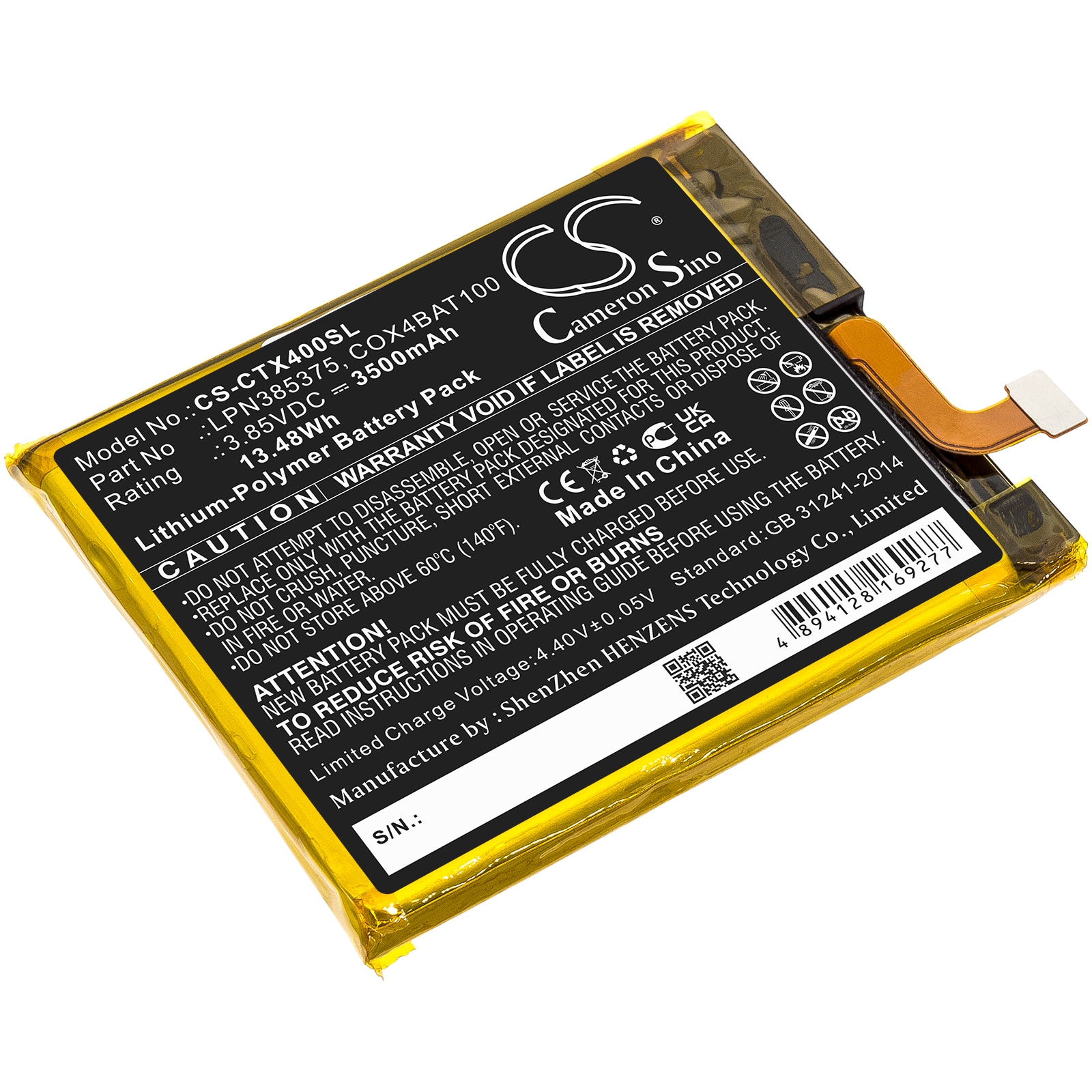 Batteri til SmartPhone, mobil til Crosscall Core X4