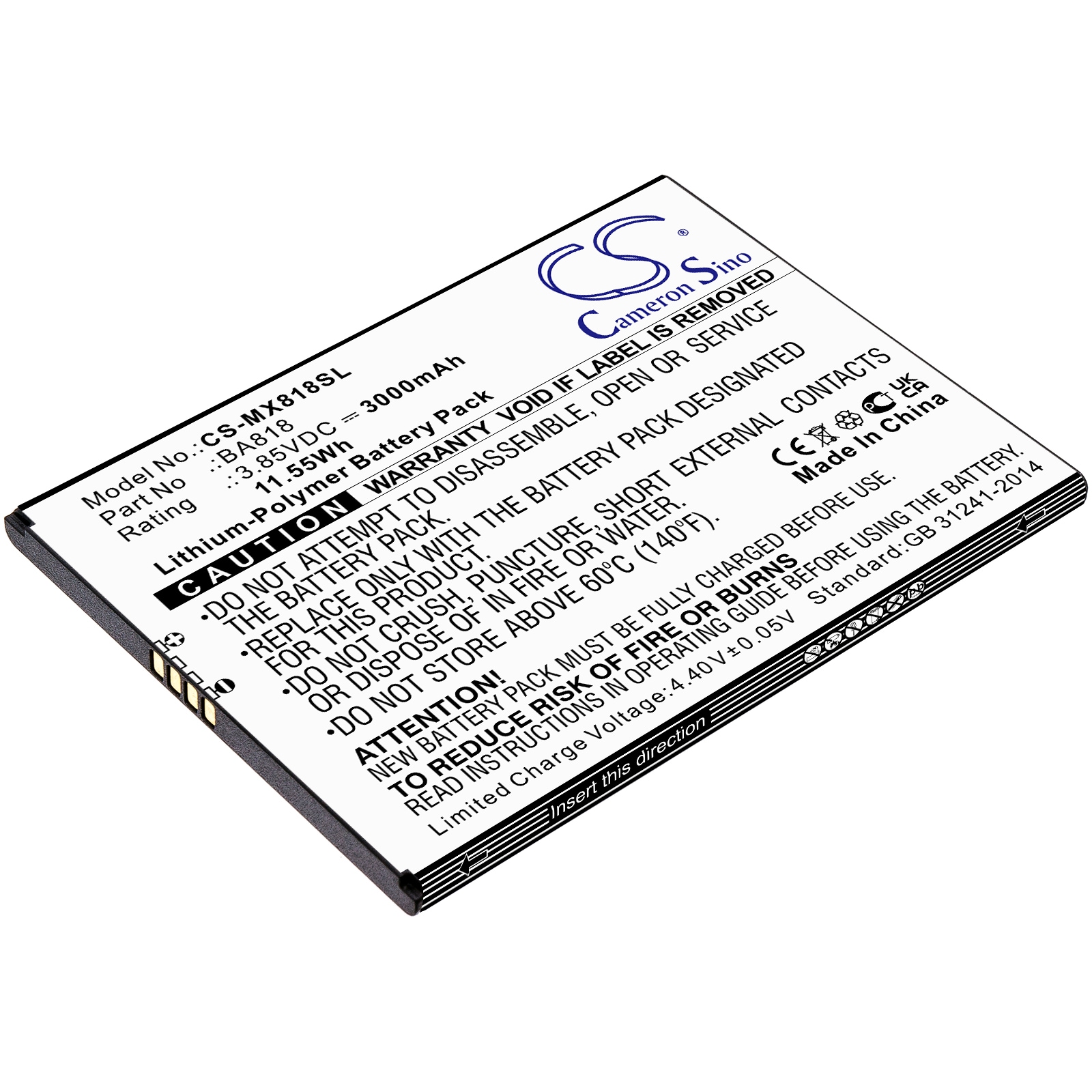 Batteri til SmartPhone, mobil til Meizu C9, M818H, C9 Pro og andre.